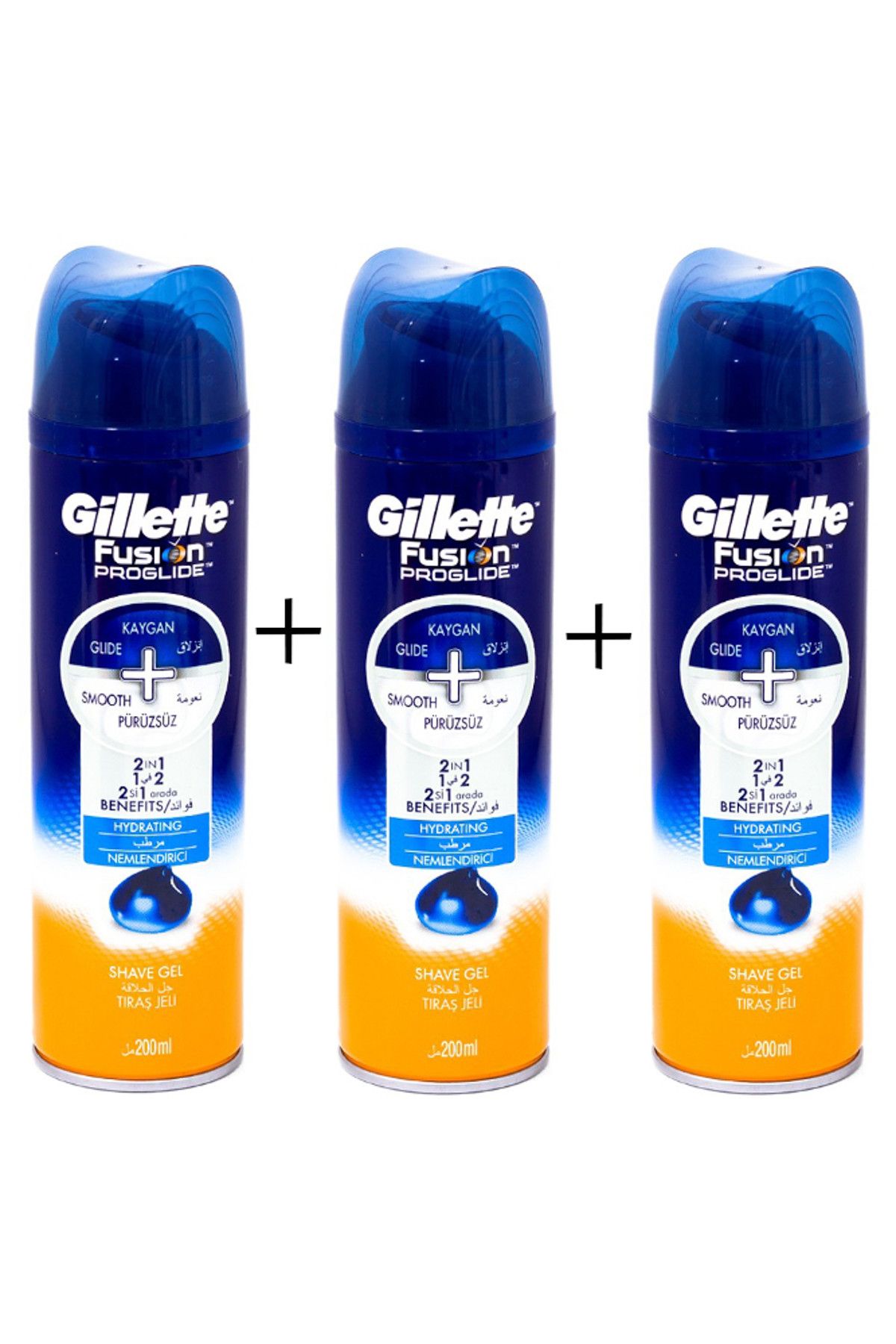 Gillette Tıraş Jeli Fusion Proglide 200 ml (Serinletici) 3 Adet