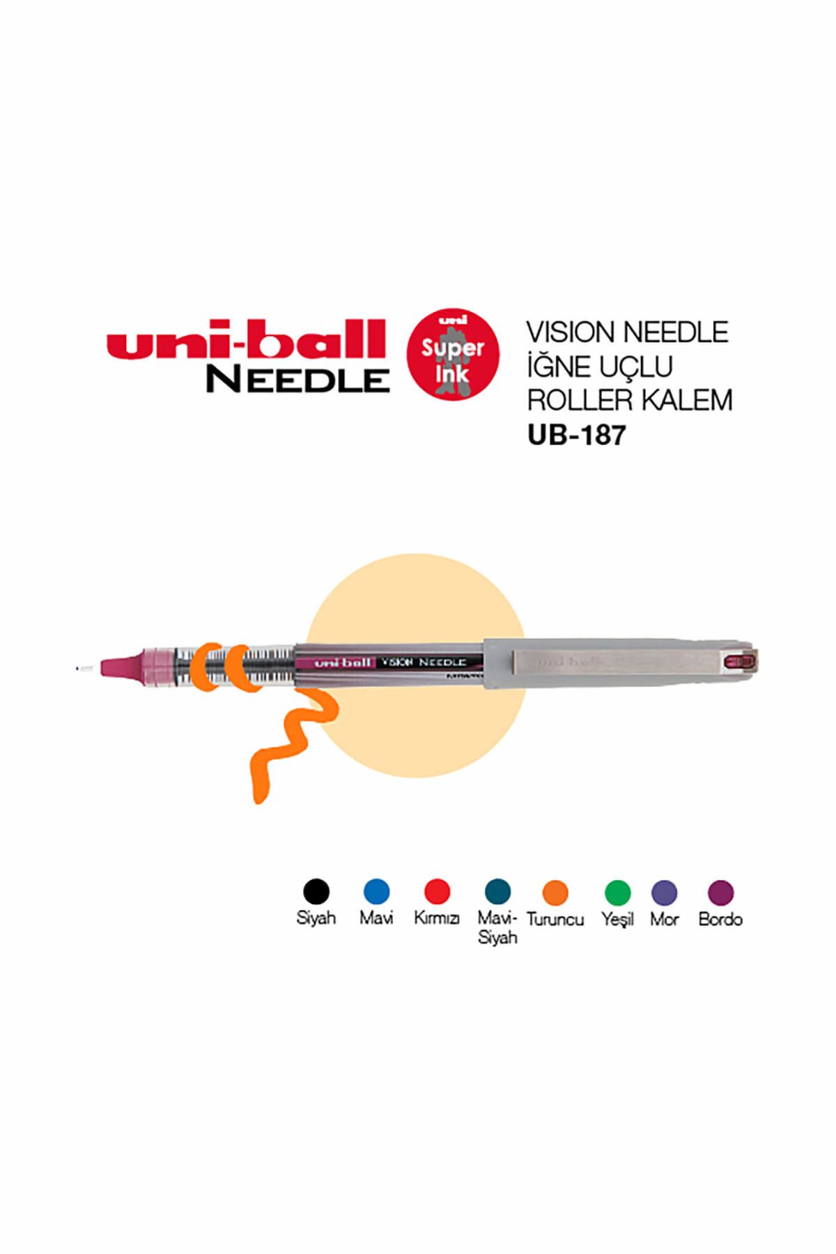 Uni -ball Ub-187s Mavi Needle 0.7 Kalem