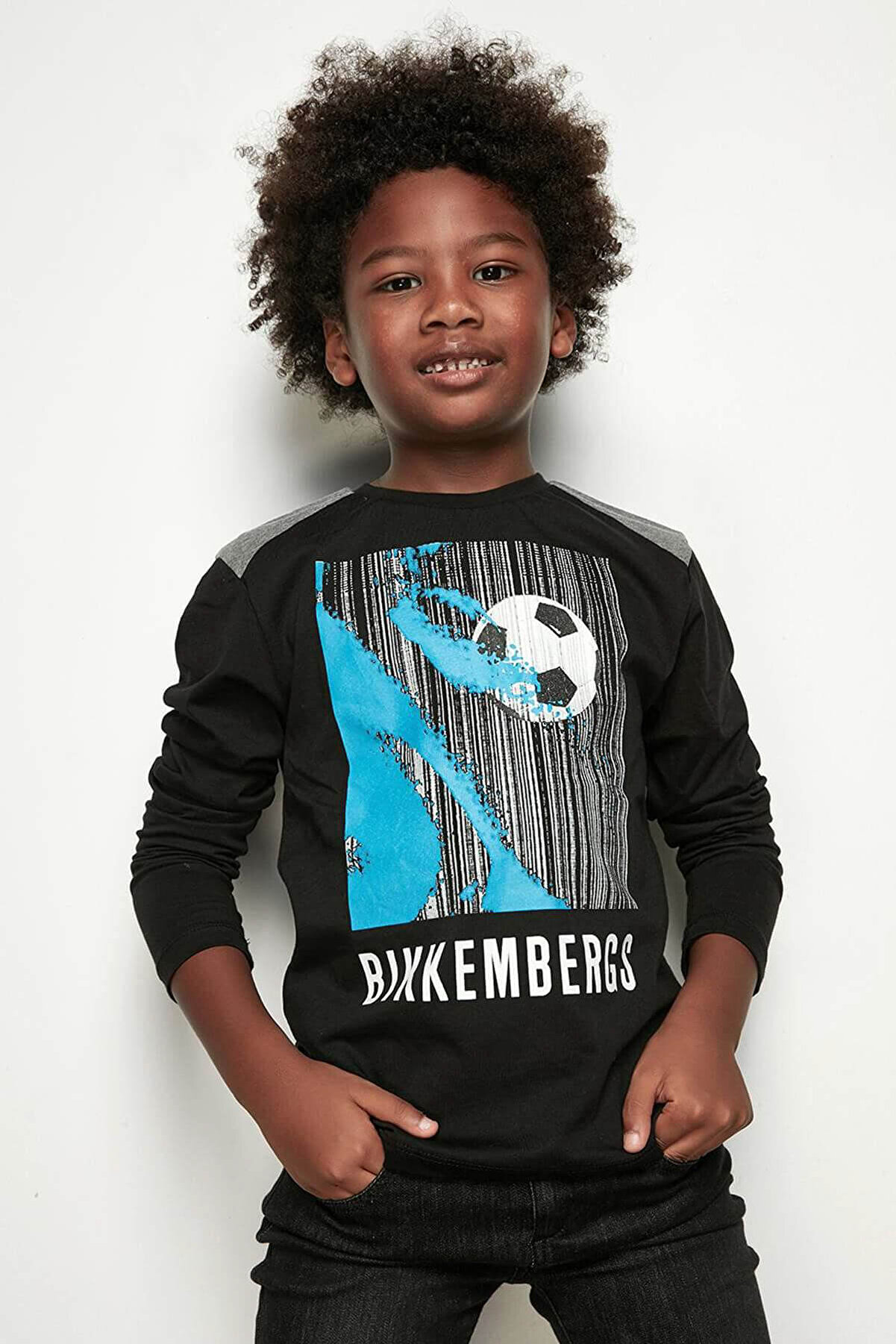 Bikkembergs Erkek Çocuk Siyah T-Shirt 18FWDJMTE63