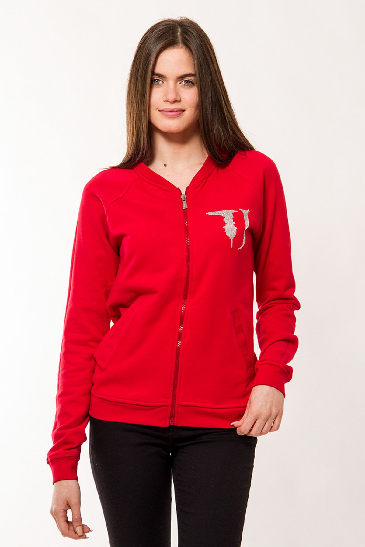 Trussardi Kadın Kırmızı Sweatshirt Tuw13
