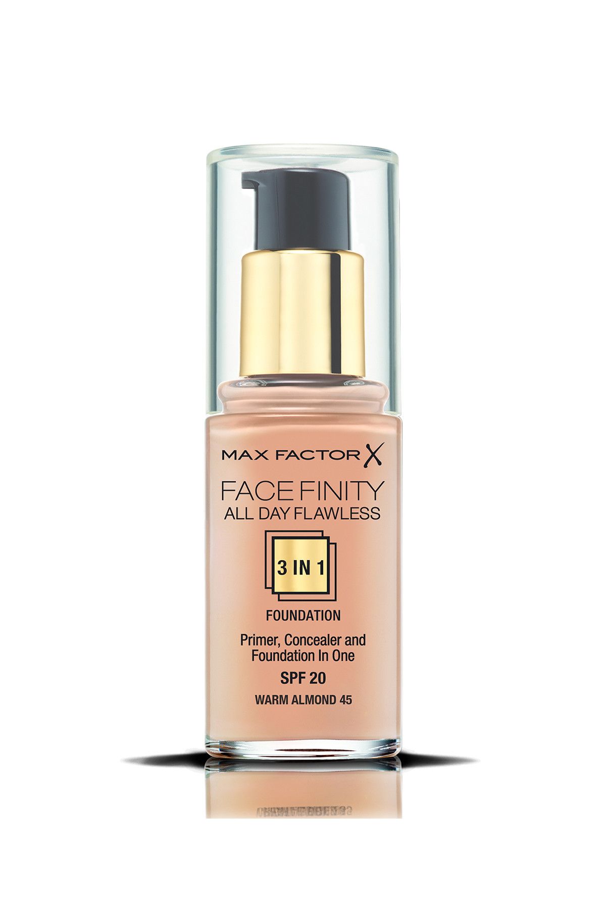 Max Factor Fondöten - FaceFinity All Day Flawless Foundation 045 Warm Almond 30 ml 5410076971398