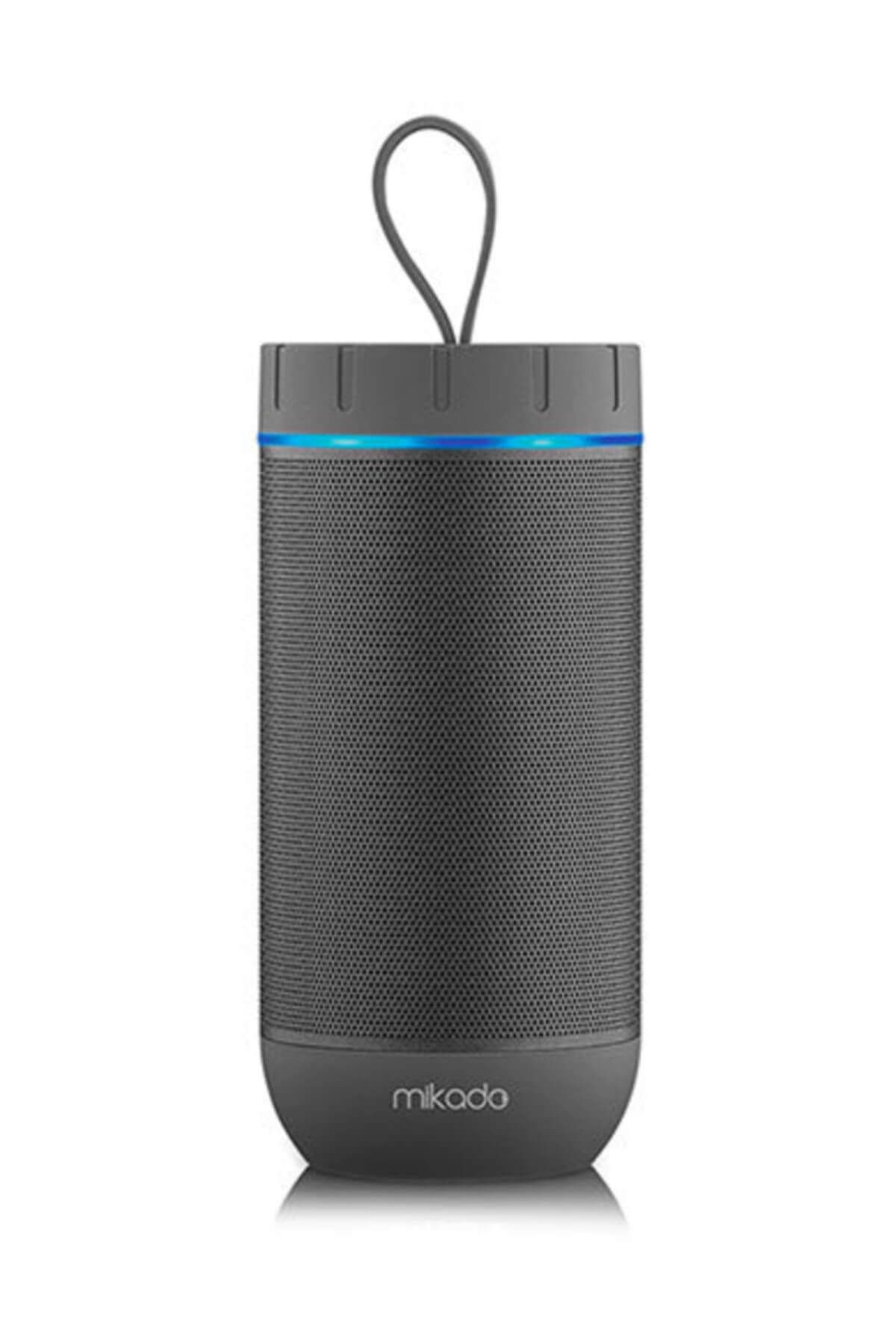 Mikado Özel Tasarım Silindir WAVES 12W Metalik Gri CSR4.2 TWS Bluetooth Speaker