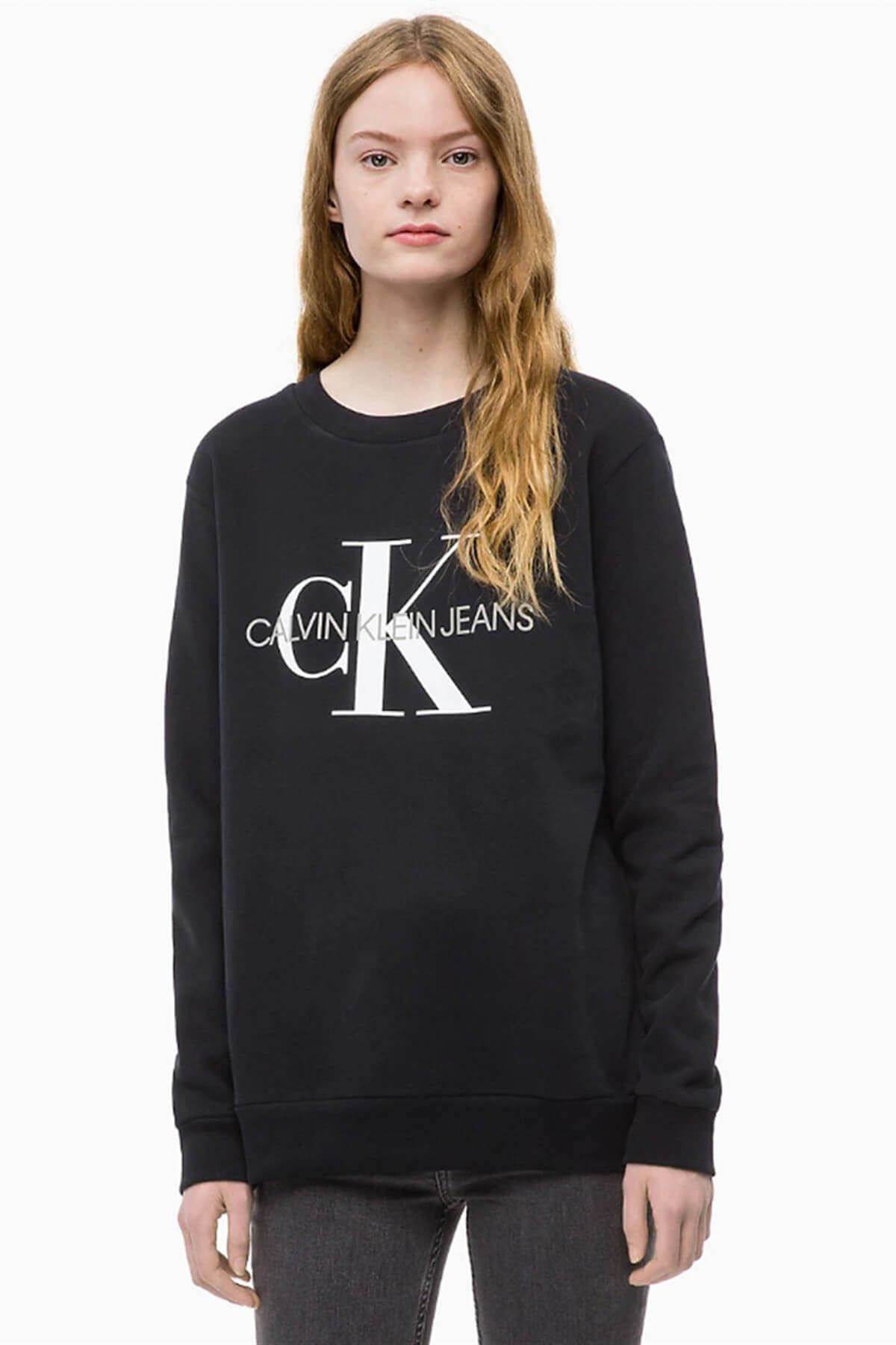 Calvin Klein Kadın Siyah Sweatshirt 18NJ20J207877-CK099