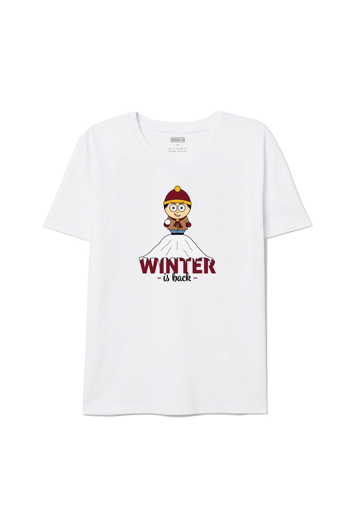 Vandmelon Unisex Winter Is Back Beyaz T-shirt VMU0047