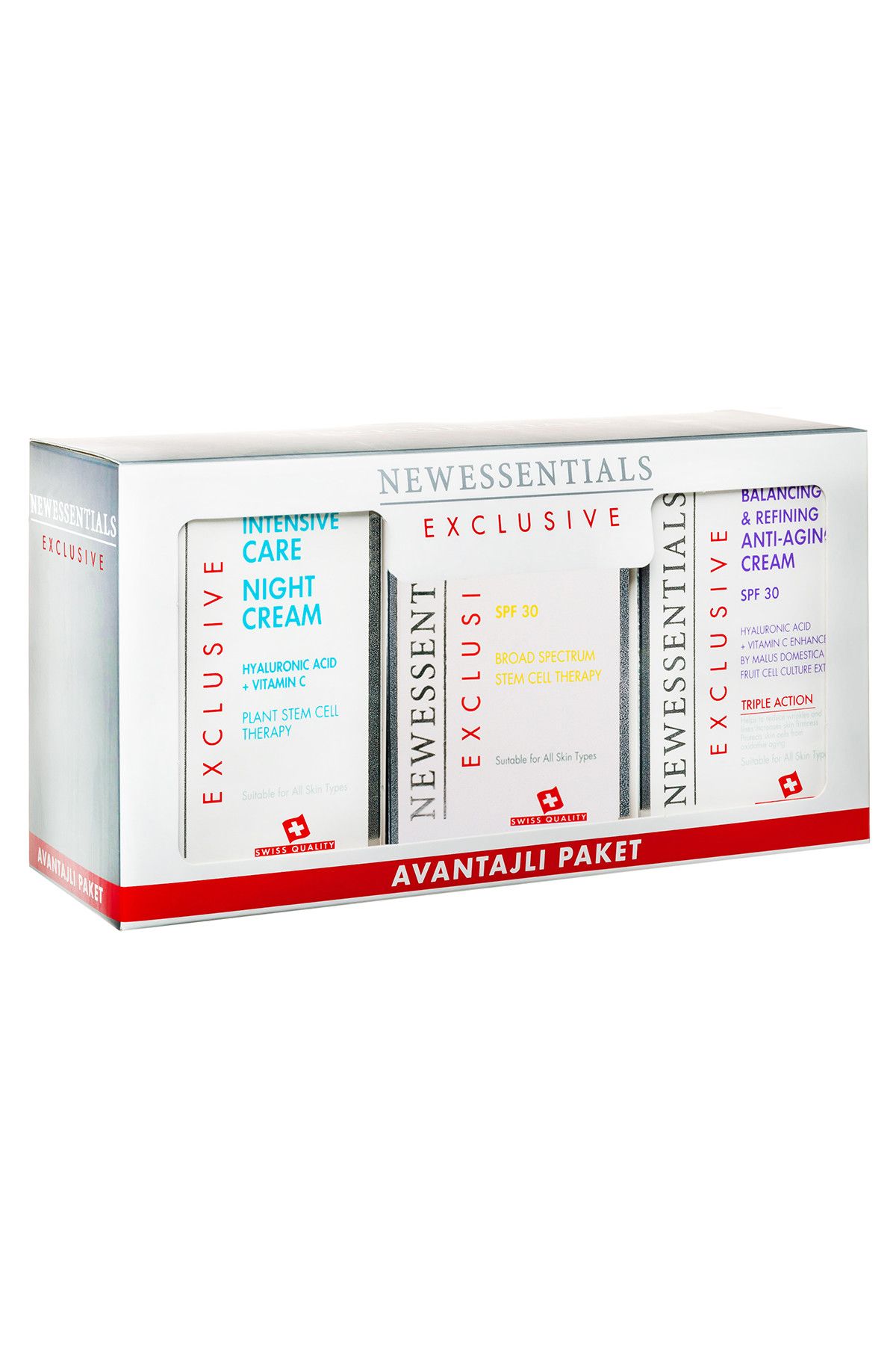 New Essentials Gece Gündüz Yoğun Bakım-Anti Aging 3'lü Avantaj Paket kozmopkt23