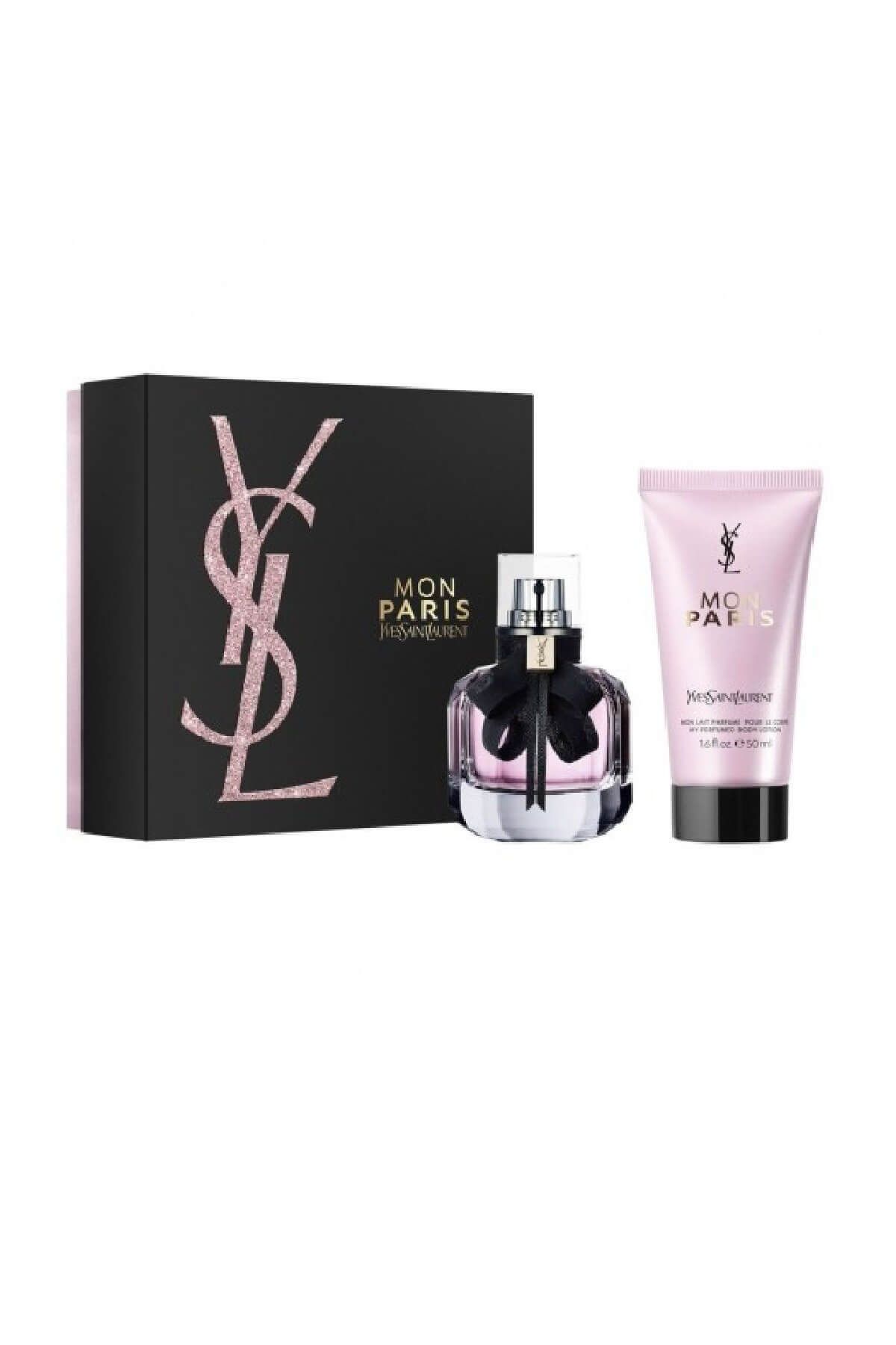 Yves Saint Laurent Mon Paris Edp 30 ml + 50 ml Vücut Losyonu Kadın Parfüm Seti 3614272339675