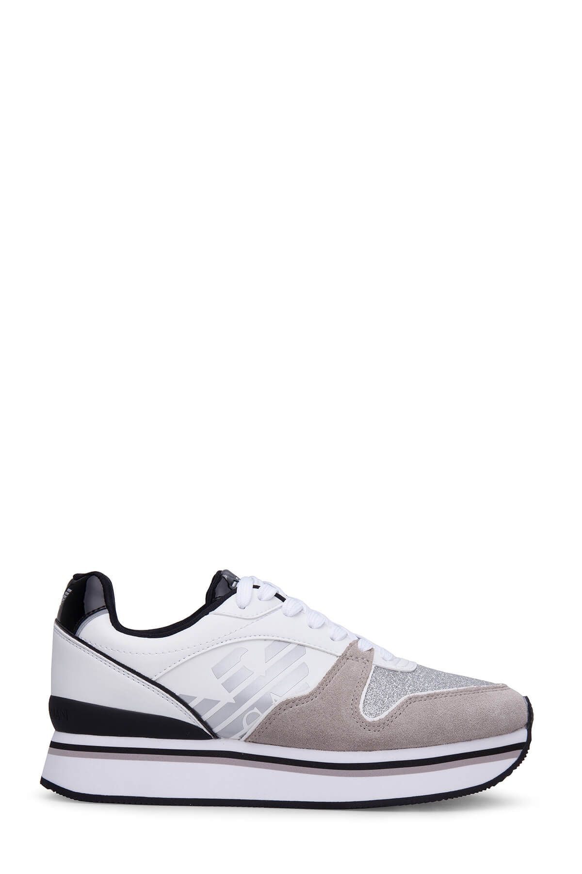 Emporio Armani Kadın Gümüş Sneaker X3X046 Xl214 A022