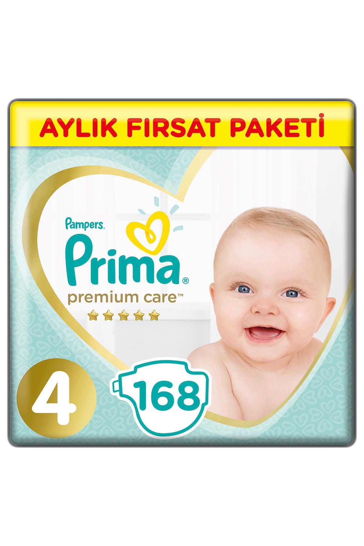 Prima Bebek Bezi Premium Care 4 Beden Maxi Aylık Paket 168 Adet