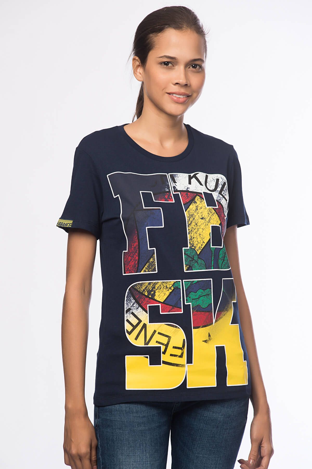 Fenerbahçe Fenerbahçe Kadın Lacivert T-Shirt - TK010B8K12