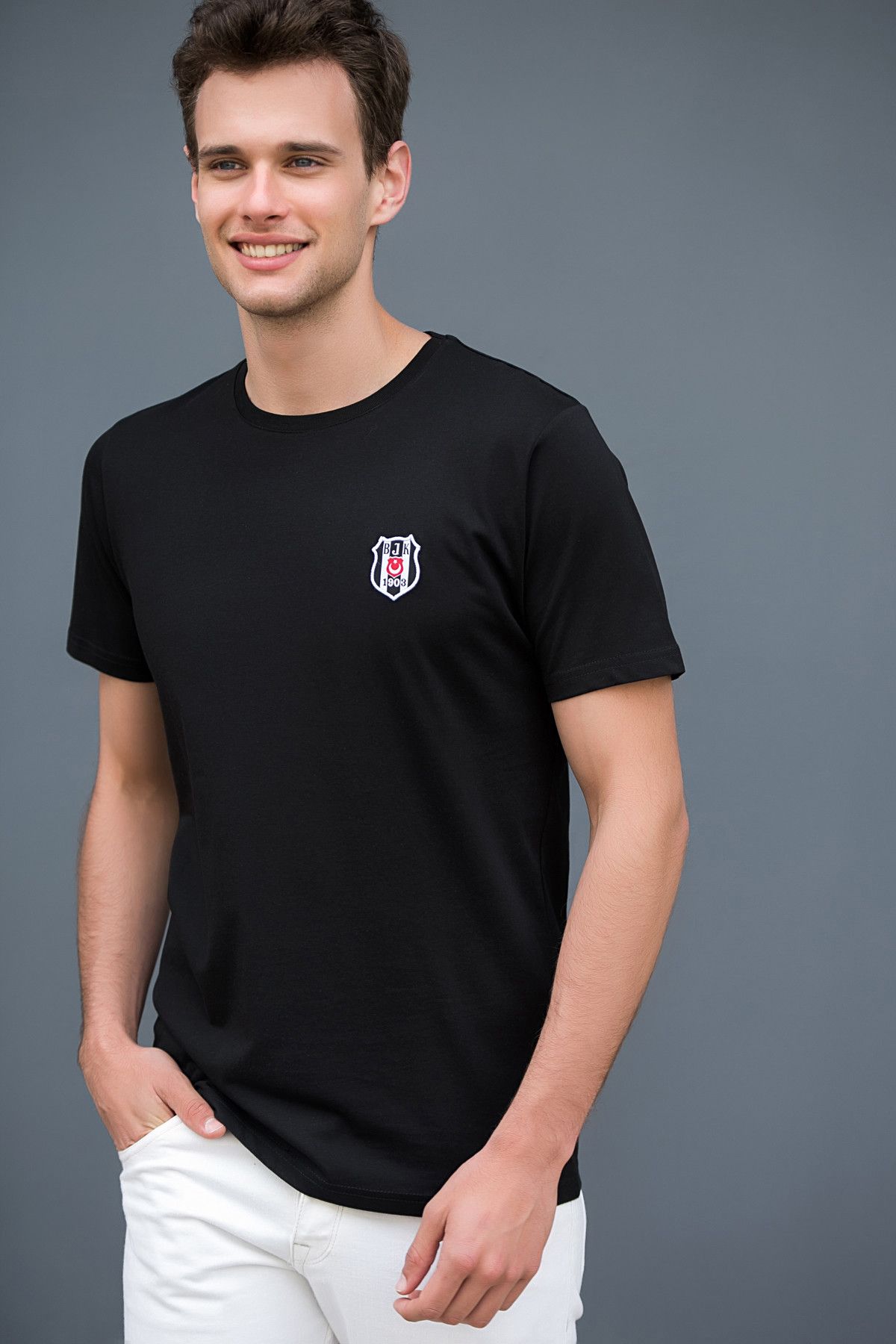 Beşiktaş Erkek Siyah T-shirt - GNLESE0319