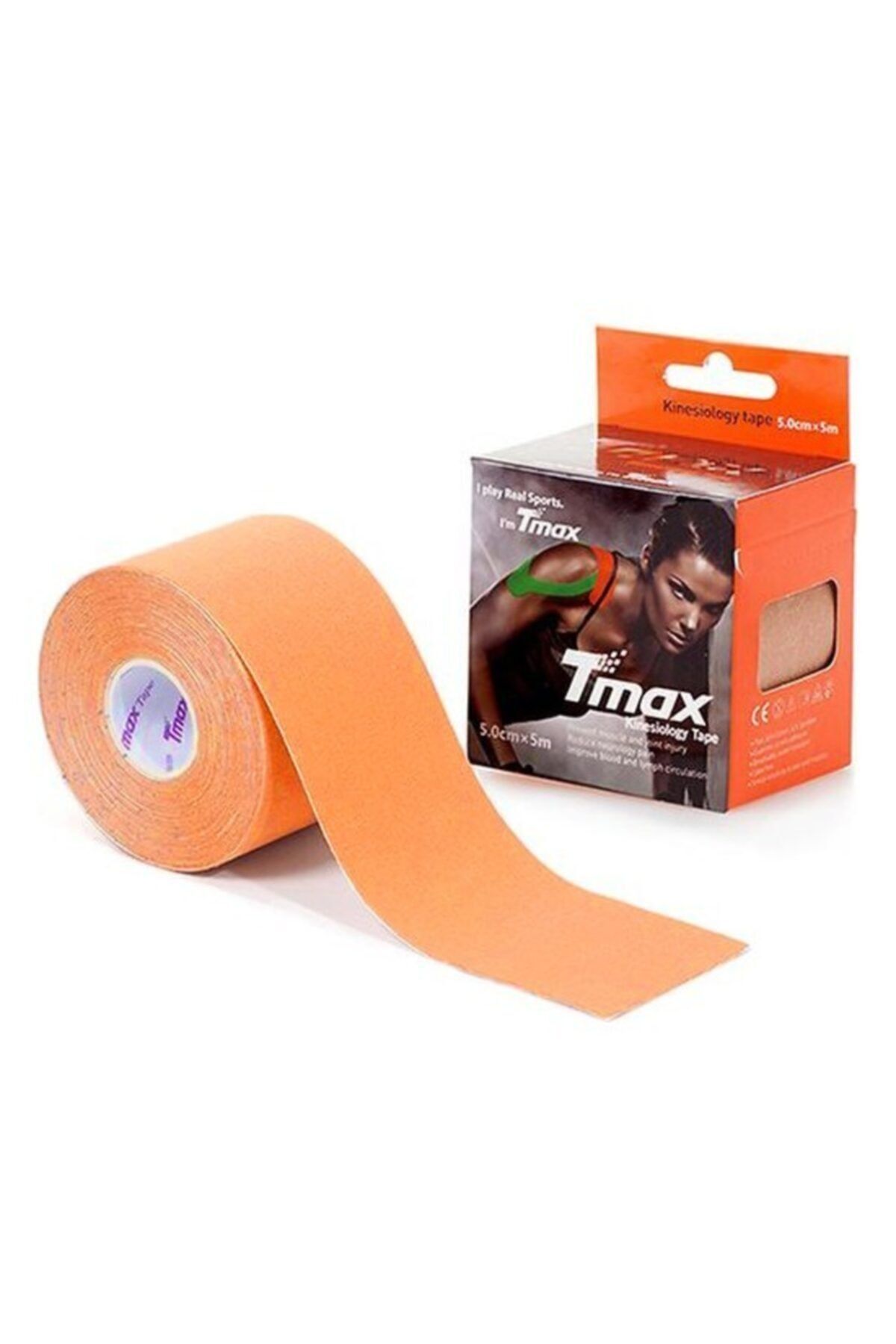 TMAX Kinesio Tape Ağrı Bandı 5 Cm X 5 Metre Turuncu Renk