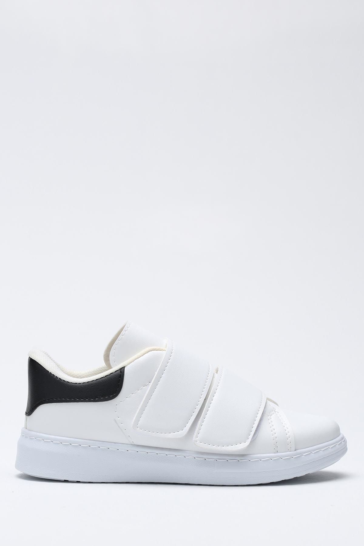 Ayakkabı Modası Beyaz Siyah Kadın Spor Ayakkabı 1938-9-4204-1