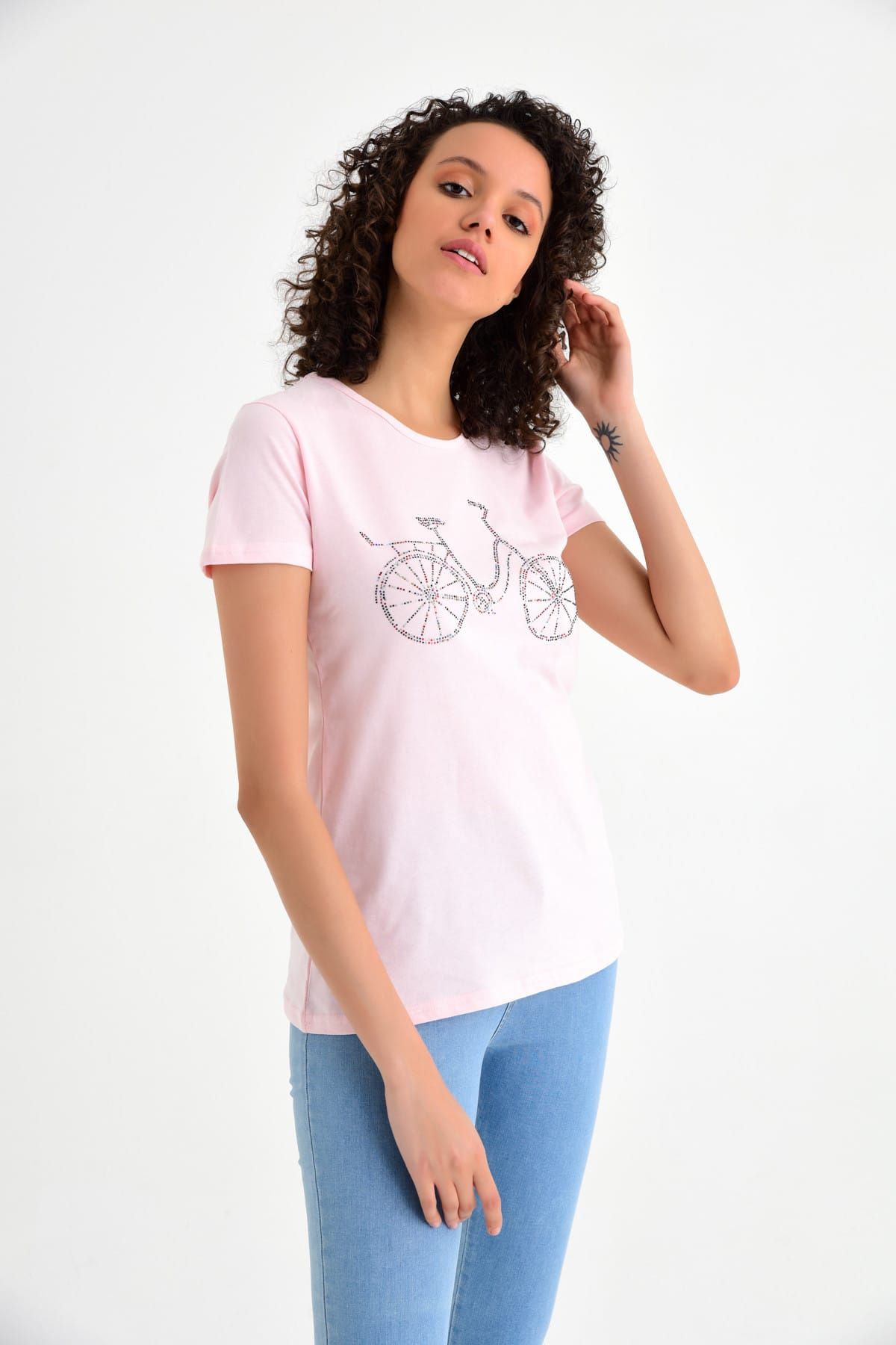 Superlife Kadın Pembe T-shirt - DS-5012