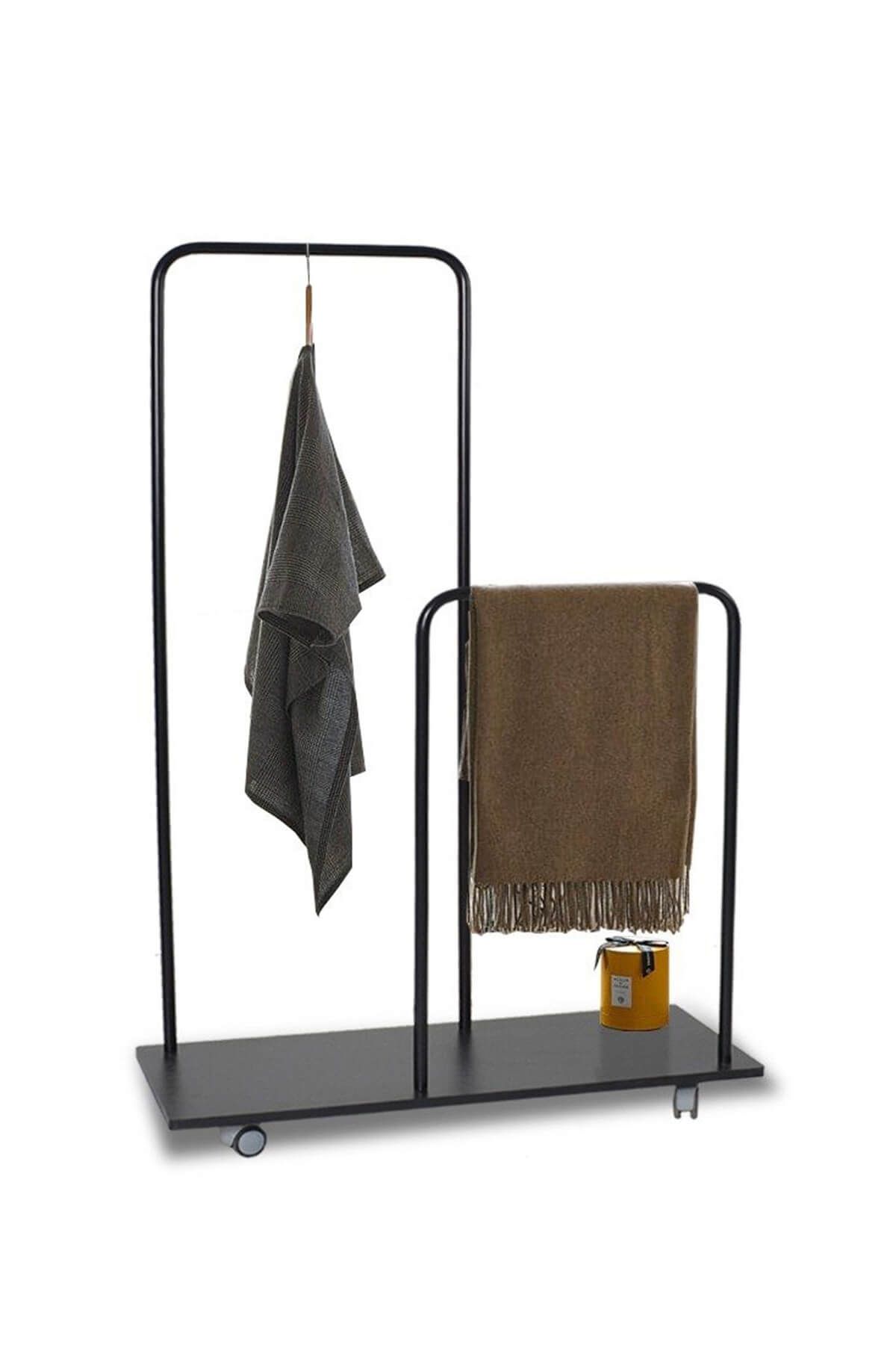 Boo Hanger Modern Dilsiz Uşak Metal Askılık Siyah
