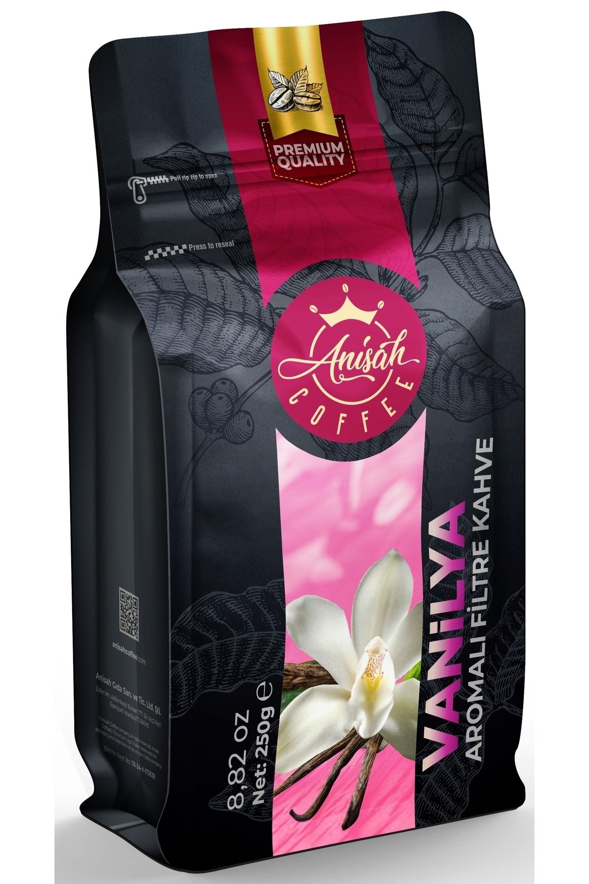 Anisah Coffee Vanilya Aromalı Filtre Kahve 250 Gram