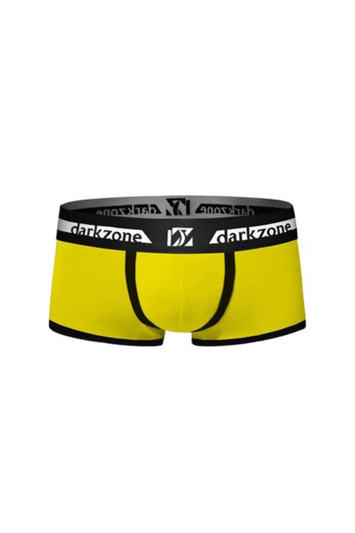Darkzone Erkek Siyah Biyeli Neon Sarı Kısa Boxer