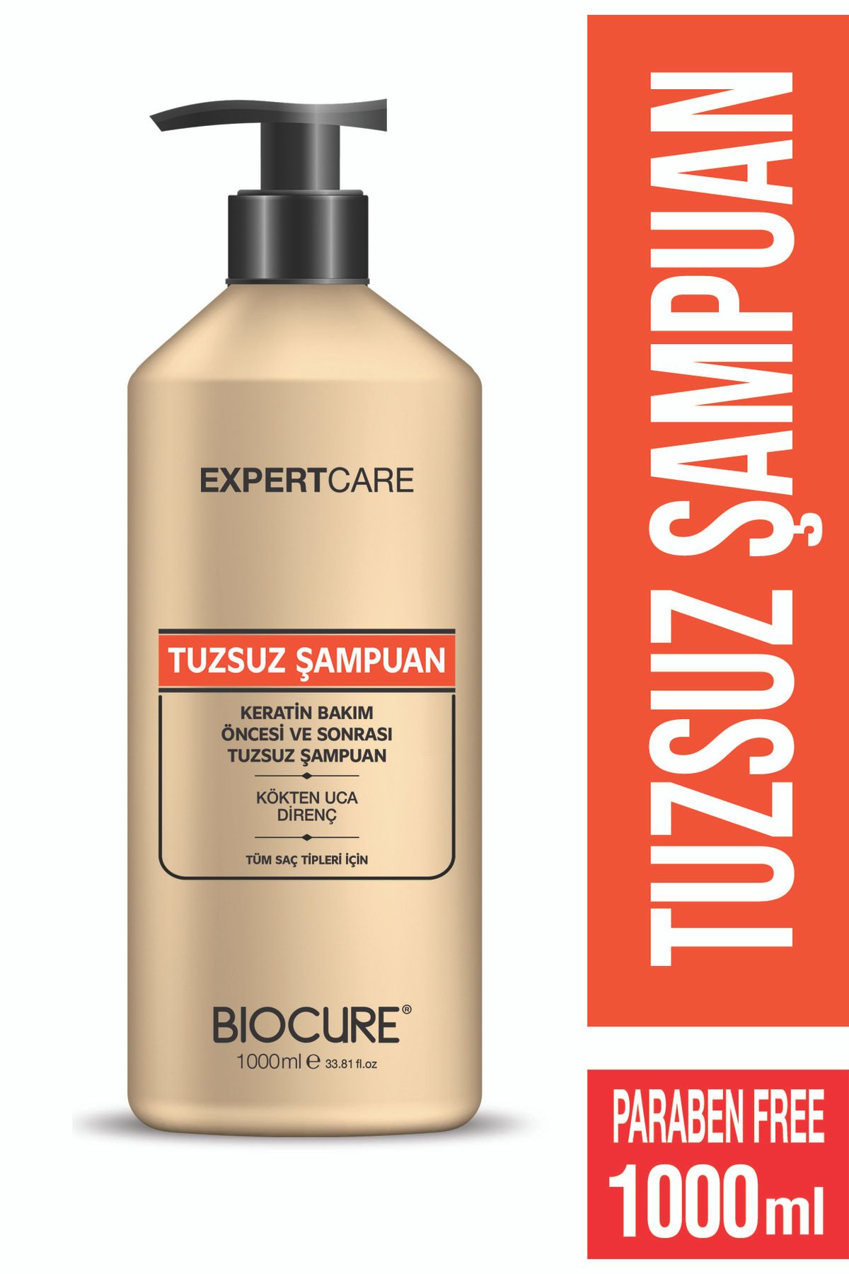 Biocure Tuzsuz - Arındırıcı Günlük Saç Bakım Şampuanı Şampuan / Parabensiz 1 Litre