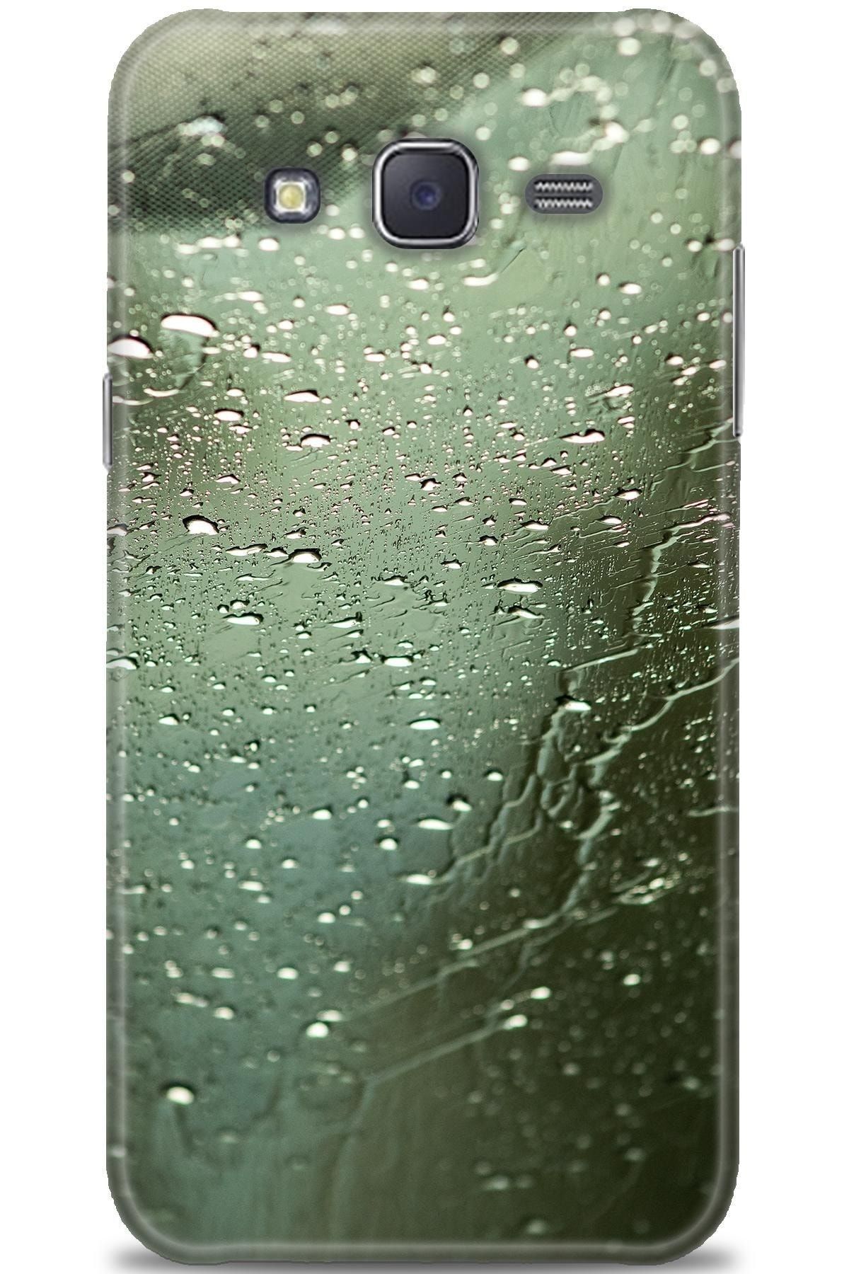 Noprin Samsung Galaxy J5 Kılıf Hd Baskılı Kılıf - Camdaki Yağmur + Nano Micro Ekran Koruyucu