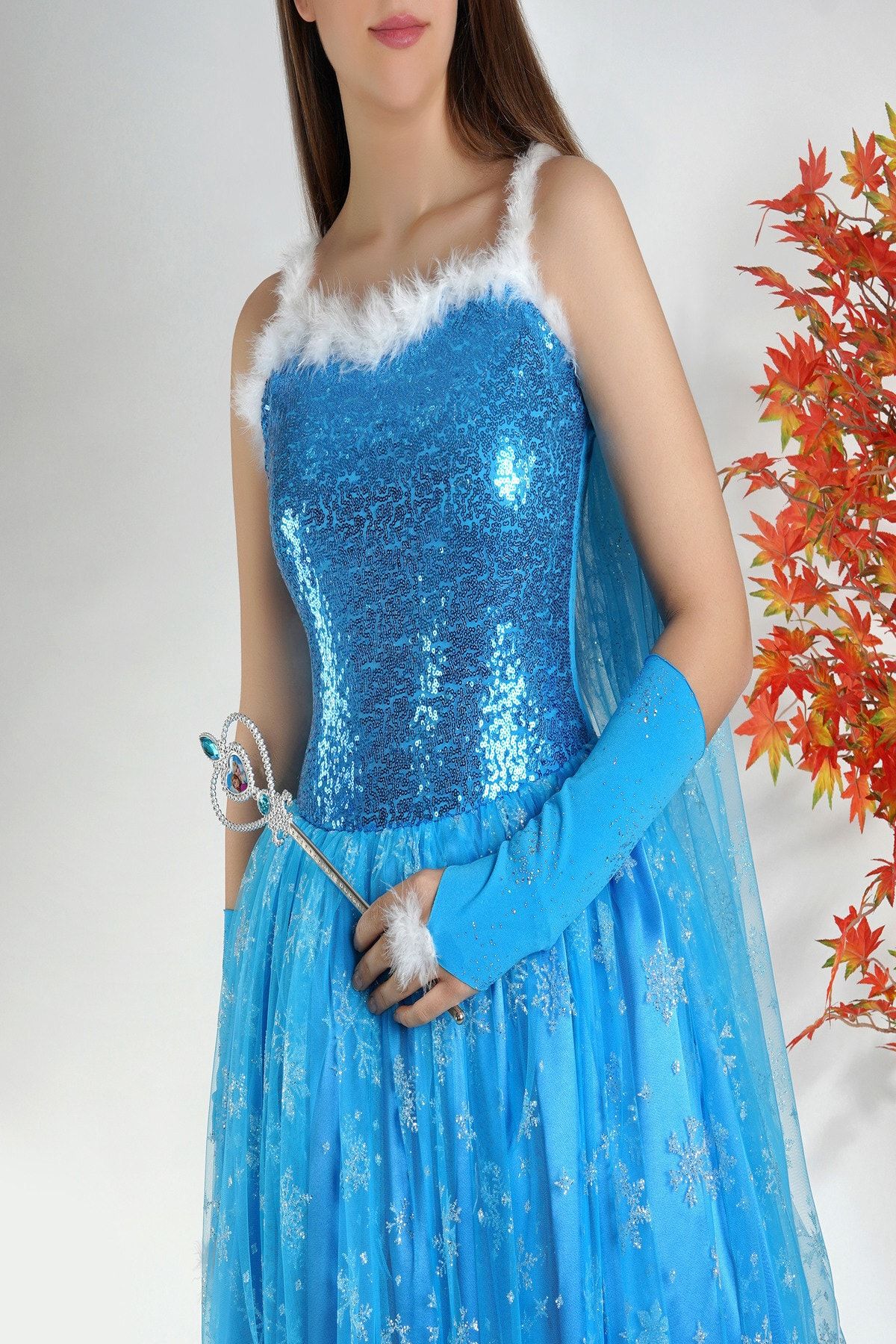 Beşik Kostüm Yetişkin Elsa Kostümü