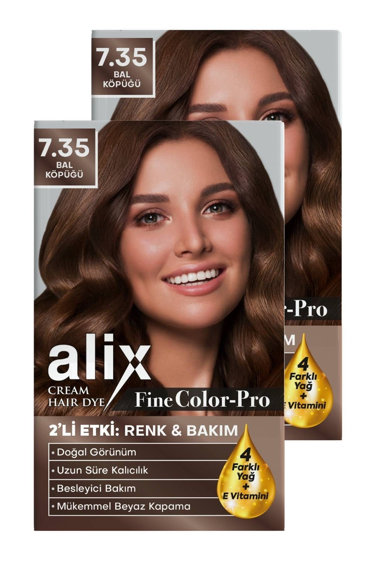 Alix Saç Boyası Kiti 7.35 Bal Köpüğü 50 Ml (2 Adet)