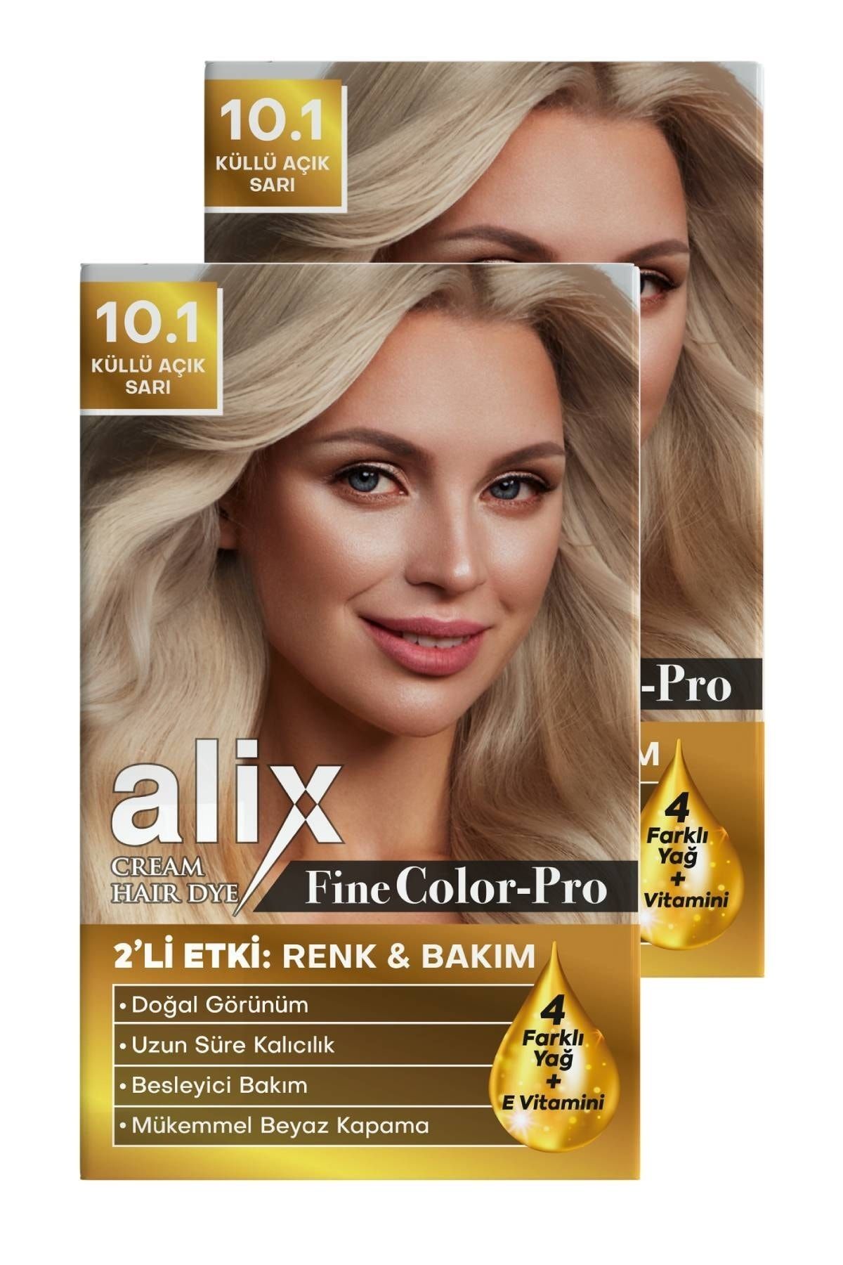 Alix Saç Boyası Kiti 10.1 Küllü Açık Sarı 50 Ml (2 Adet)