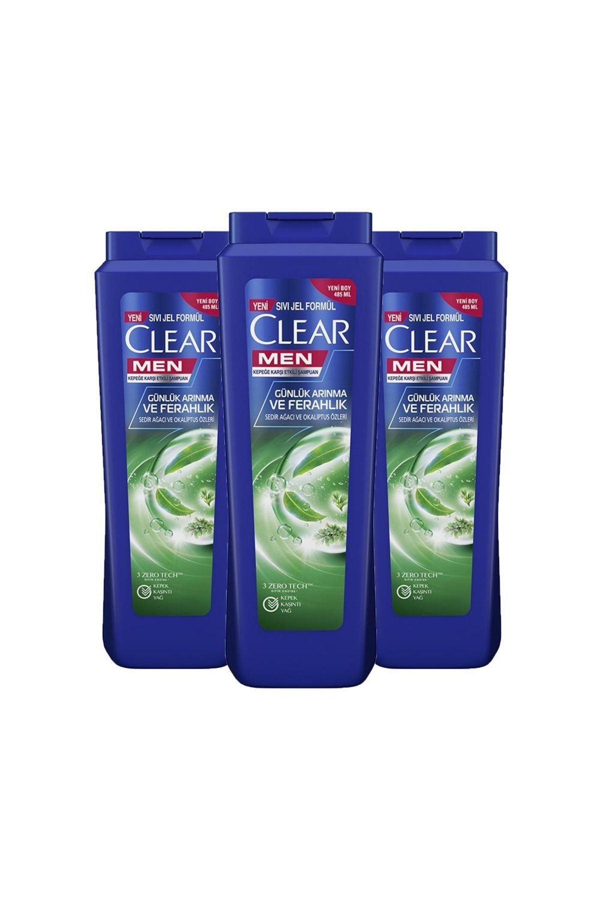 Clear Men Şampuan Günlük Arınma Ve Ferahlık 485 Ml X 3