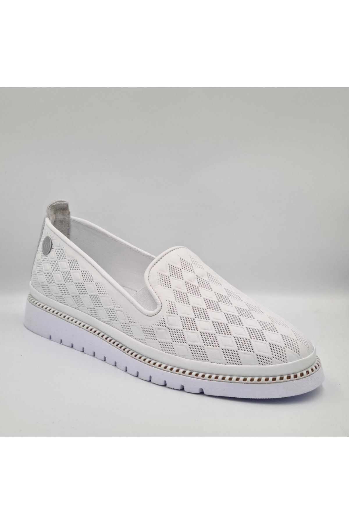 Mammamia D23ya-380 Beyaz Deri Kadın Günlük Casual Ayakkabı