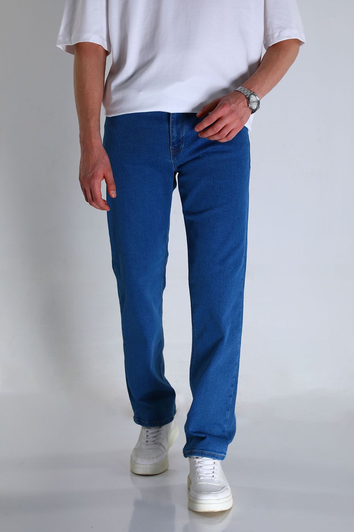 Julude Mavi Erkek Likralı Jeans Pantolon