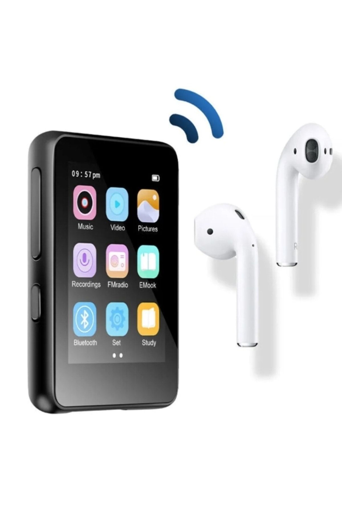 JUNGLEE Dokunmatik Ekranlı Bluetooth Lu Mp3 Mp4 Player Ses Kayıt Dahili Hoparlör Müzik Çalar 4gb Hafızalı