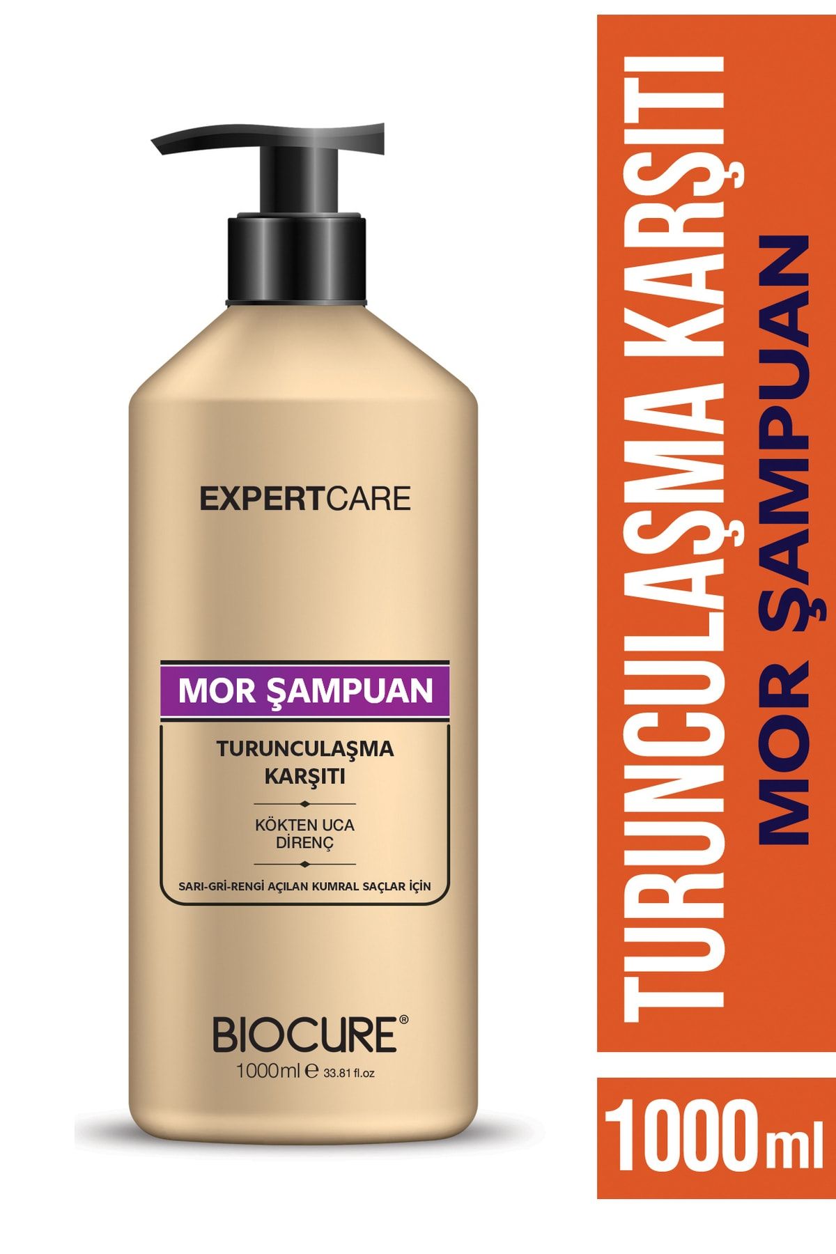 Biocure Turunculaşma Karşıtı Mor Şampuan / Sarı-gri-rengi Açılan Kumral Saçlar Için 1 Litre