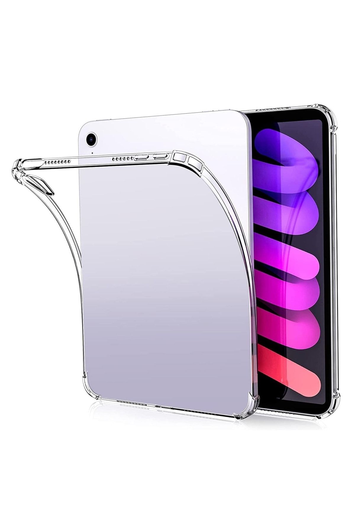 Nezih Case Apple Ipad Mini 6 2021 Kılıf Airbagli Anti Shock Darbelere Dayanıklı Şeffaf Kapak A2567 A2568 A2569