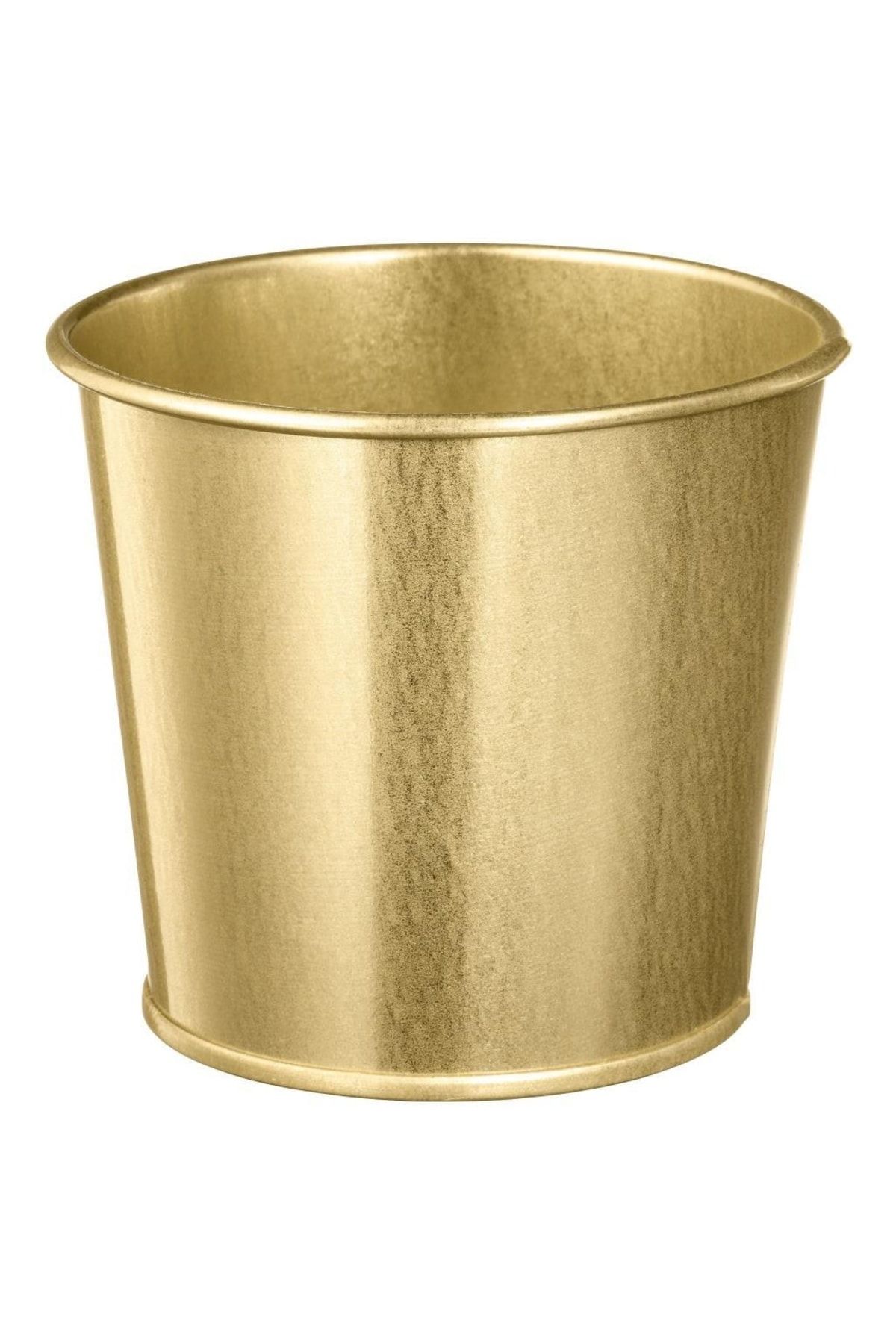 BARBUN Daıdaı Galvanizli Çelik Saksı - Gold Pirinç Rengi - 9 Cm