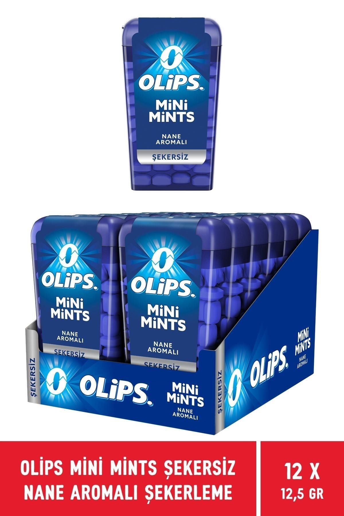 Olips Mini Mints Şekersiz Nane Aromalı Şekerleme 12,5 gr - 12 Adet