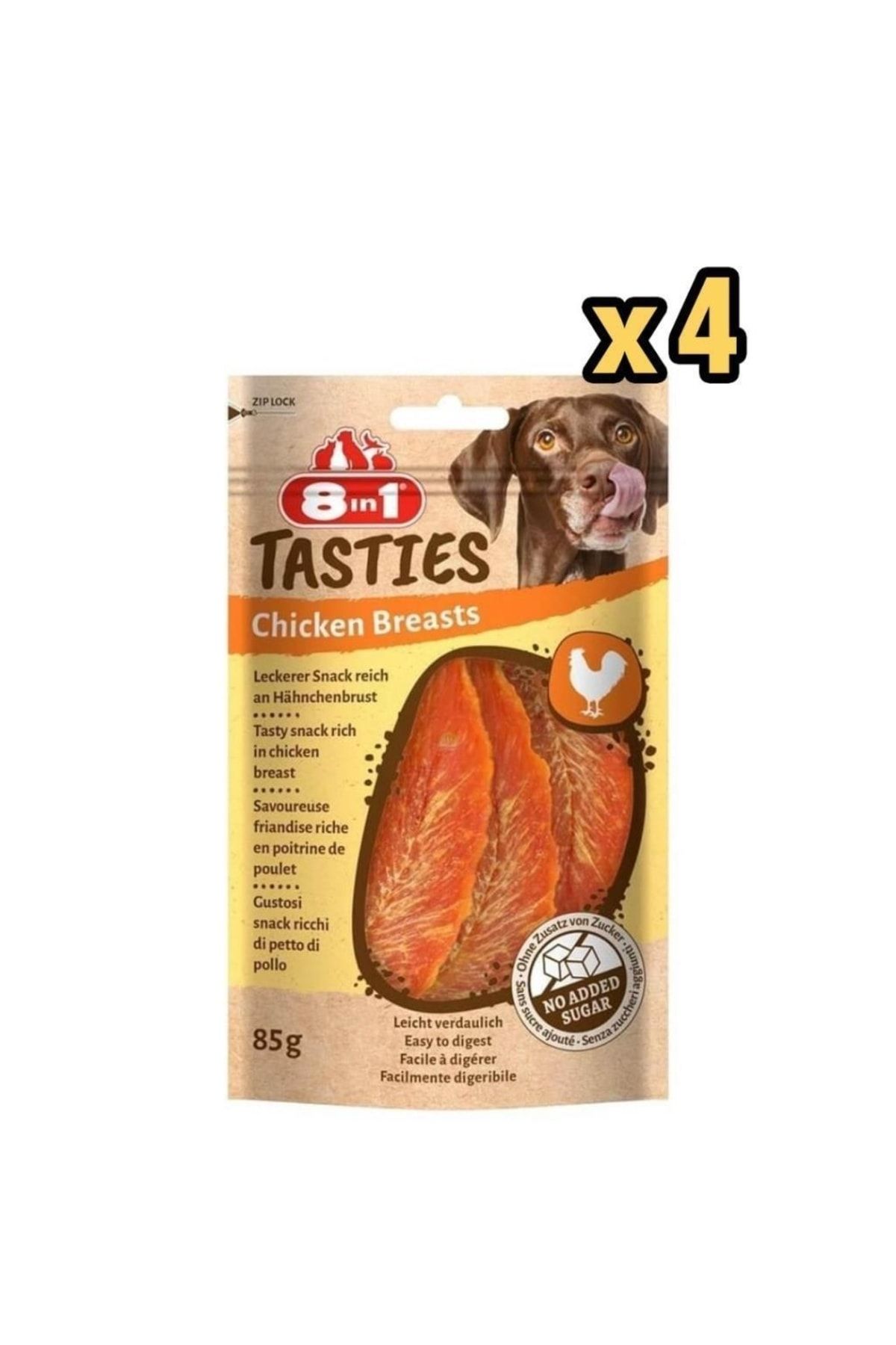 8in1 Tasties Chicken Breast Tavuk Göğsü Köpek Ödülü 85 Gr X 4 Adet