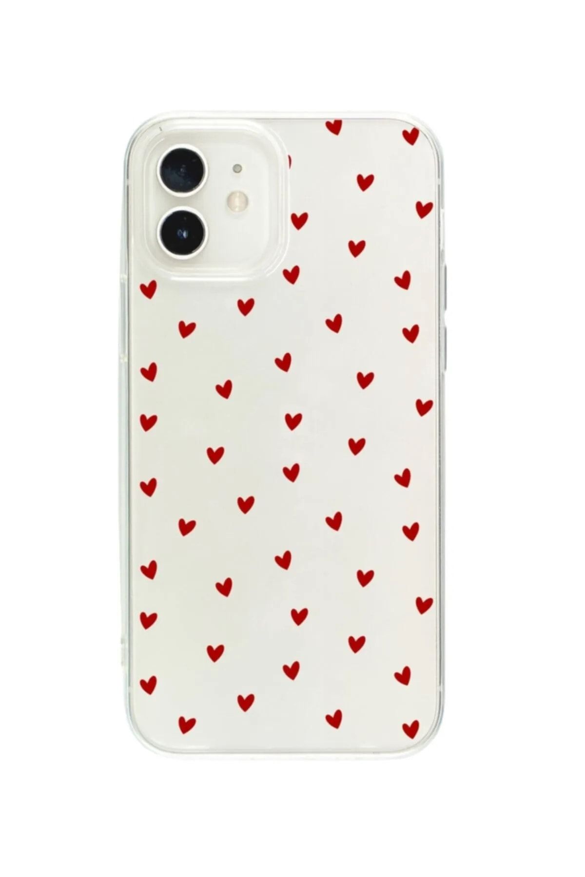 butikcase Iphone 12 Minik Kalpler Slience Şeffaf Telefon Kılıfı
