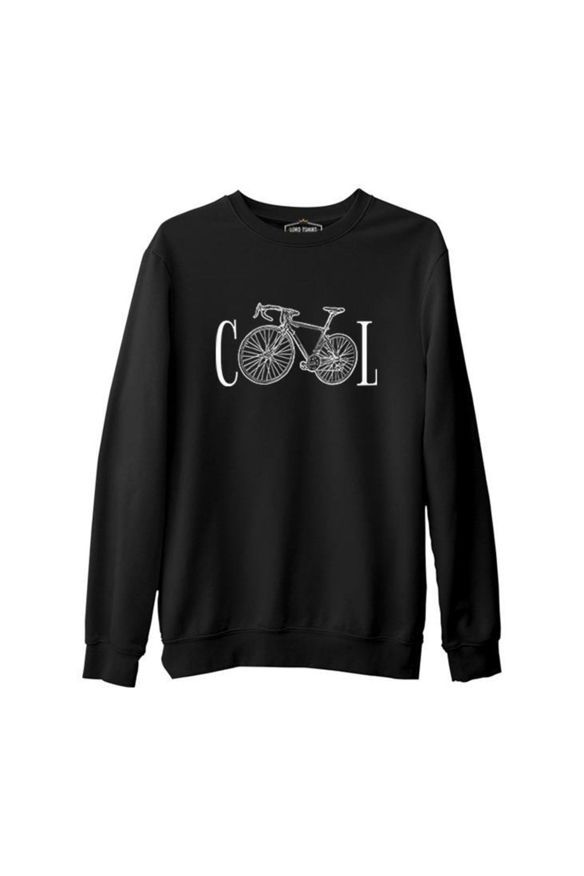Lord T-Shirt Cool Bicycle Siyah Erkek Kalın Sweatshirt