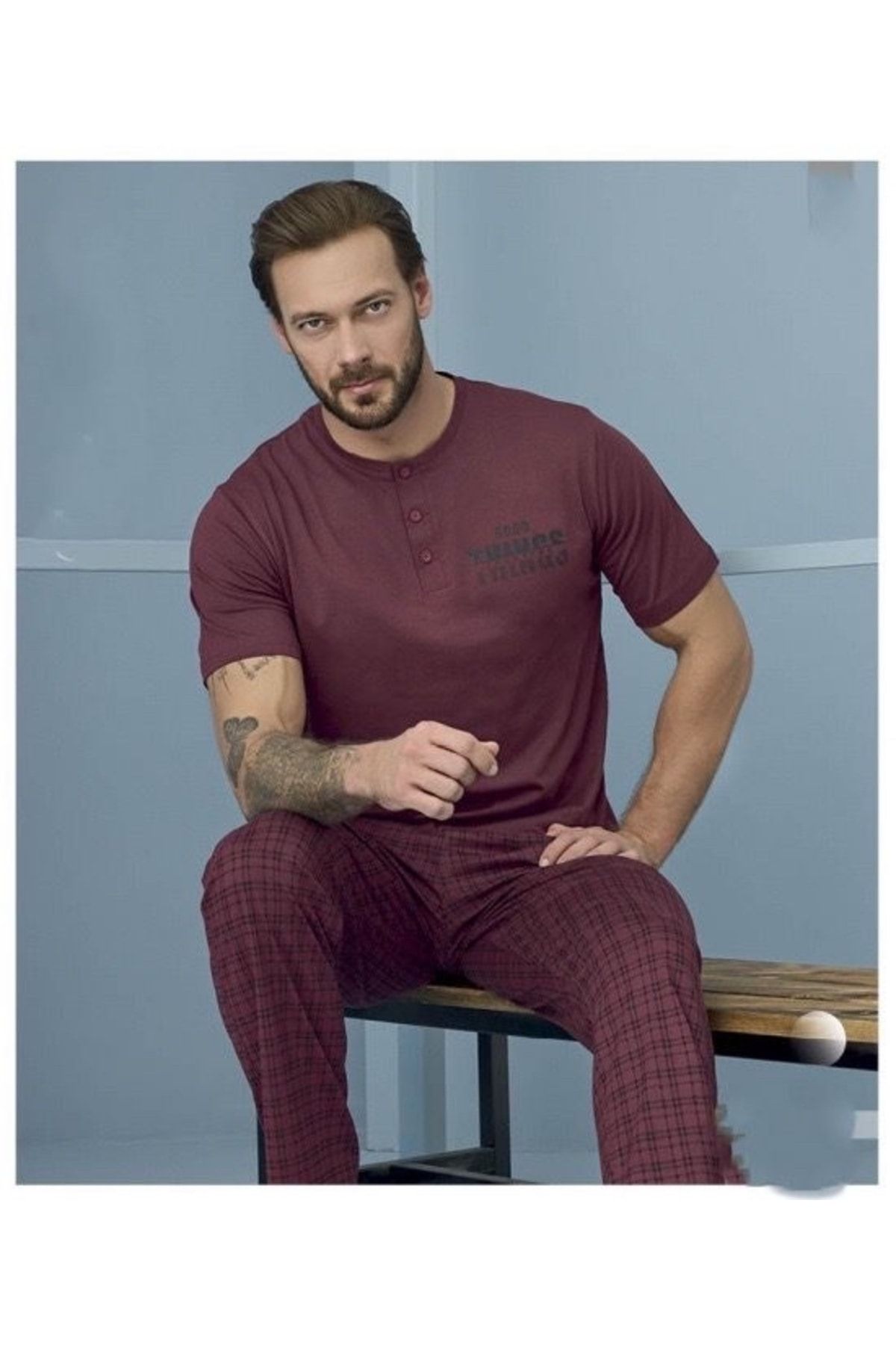 Aydoğan Erkek Kısa Kollu Modal Pijama Takımı