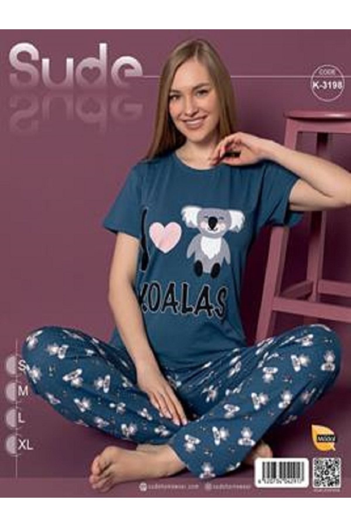 Sude Modal Kısa Kol Pijama Takımı 3198