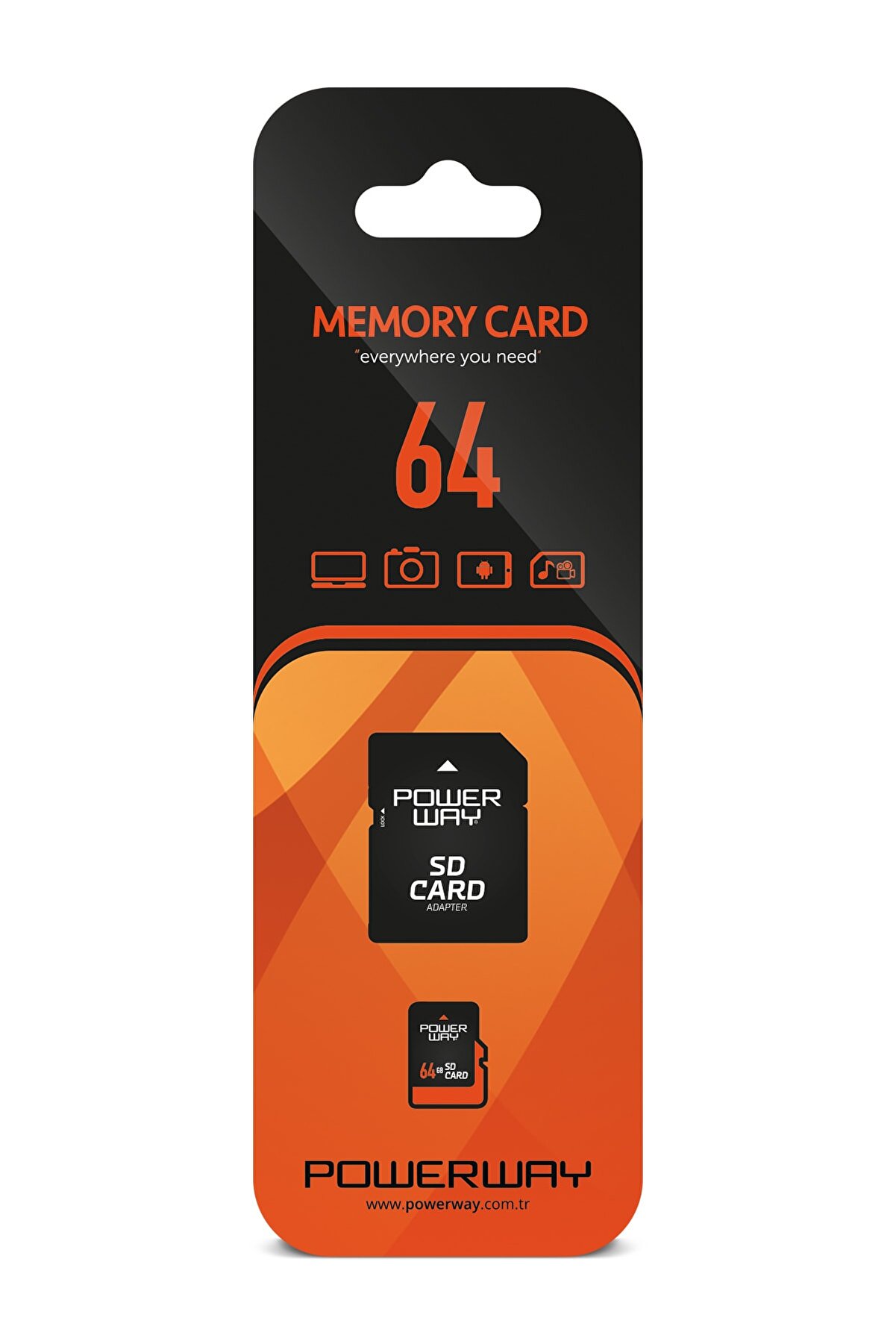 Powerway 64 GB Hafıza Kartı Adaptör Dahil