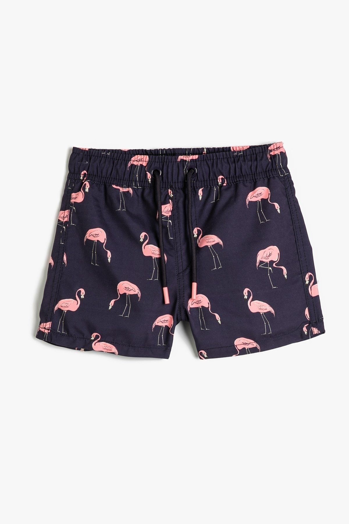 Koton Erkek Çocuk Flamingo Baskılı Beli Bağlamalı Deniz Şortu 3skb00037bw