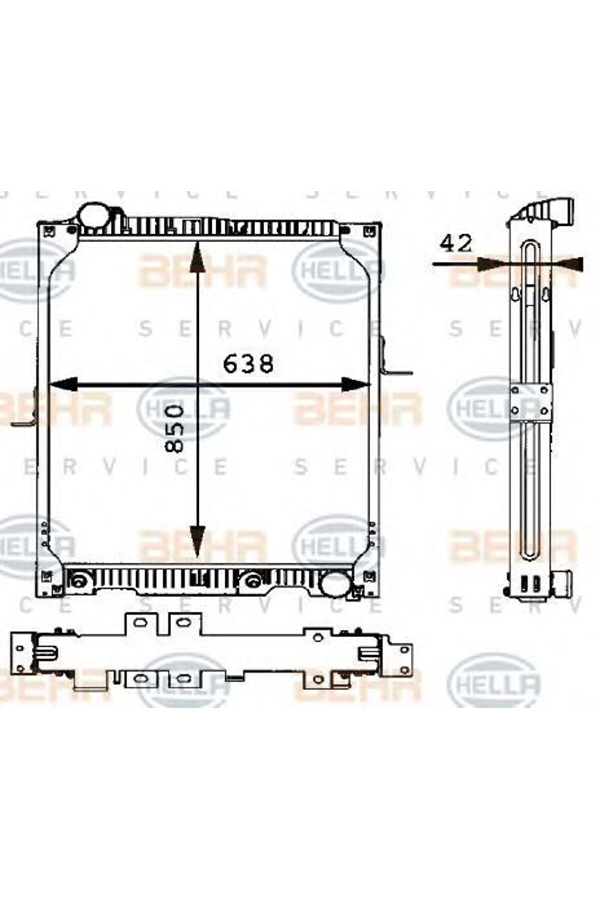 Cr572000p Su Radyatörü (623×378×40) E60 E65 E66 E67 M57 D25 (256d2) (eno1338mk376719011)