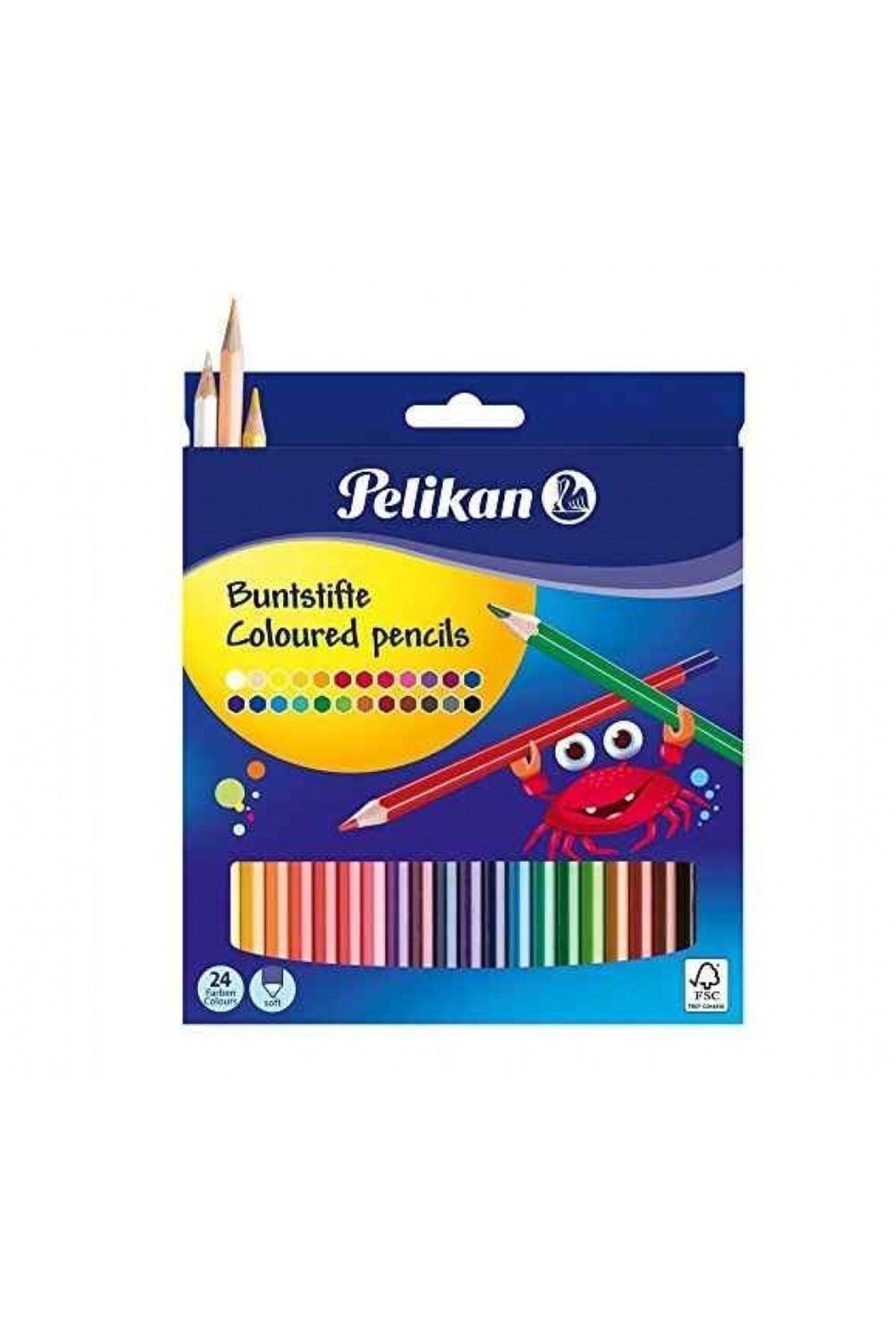 Pelikan Kuru Boya Kalemi Üçgen 24 Lü Kutu