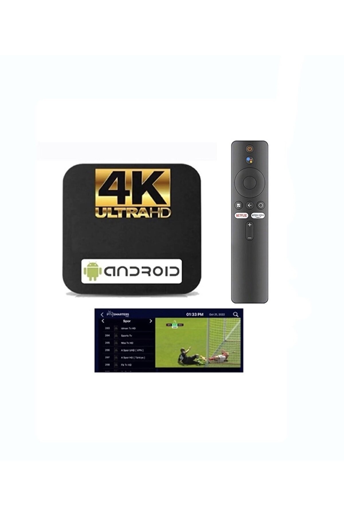 Smart 4k Android Tv Box - Ip.tv / Full Paket Yayın - Akıllı Tv Kutusu - Internet Tv / Medıa Player