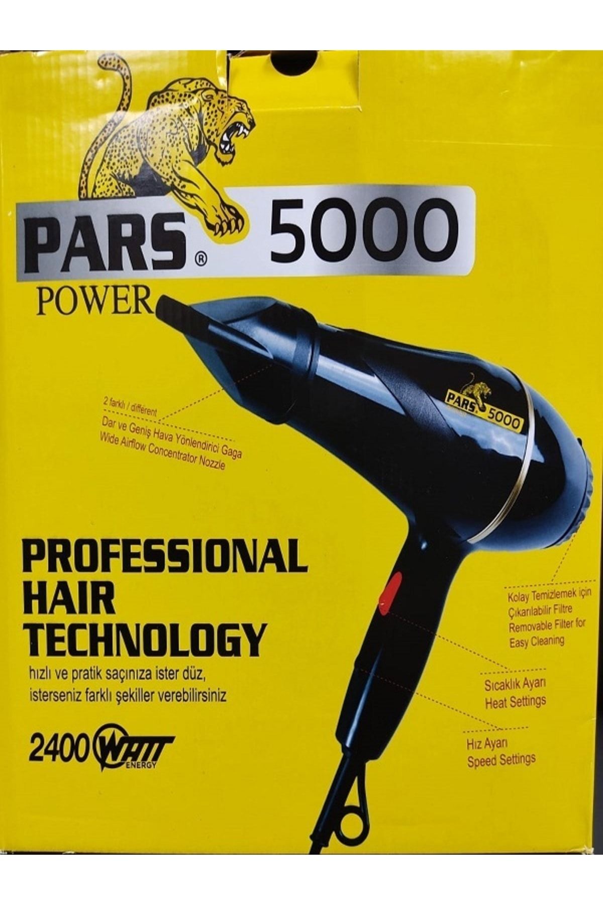 Pars Power 500 Profesyonel Siyah Renk Saç Kurutma Makinesi..keuskozmetik270406