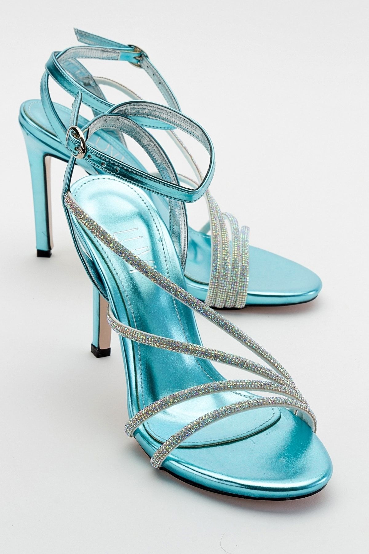 luvishoes Leedy Mavi Kadın Topuklu Ayakkabı
