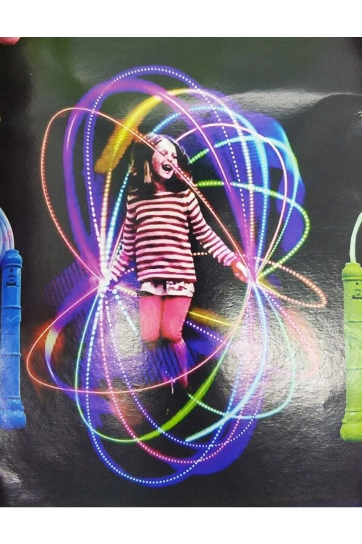 Genel Markalar Set Işıklı Çocuk Atlama Ipi Pilli Led Zıplama Ip Elsa Boyama Kitabı