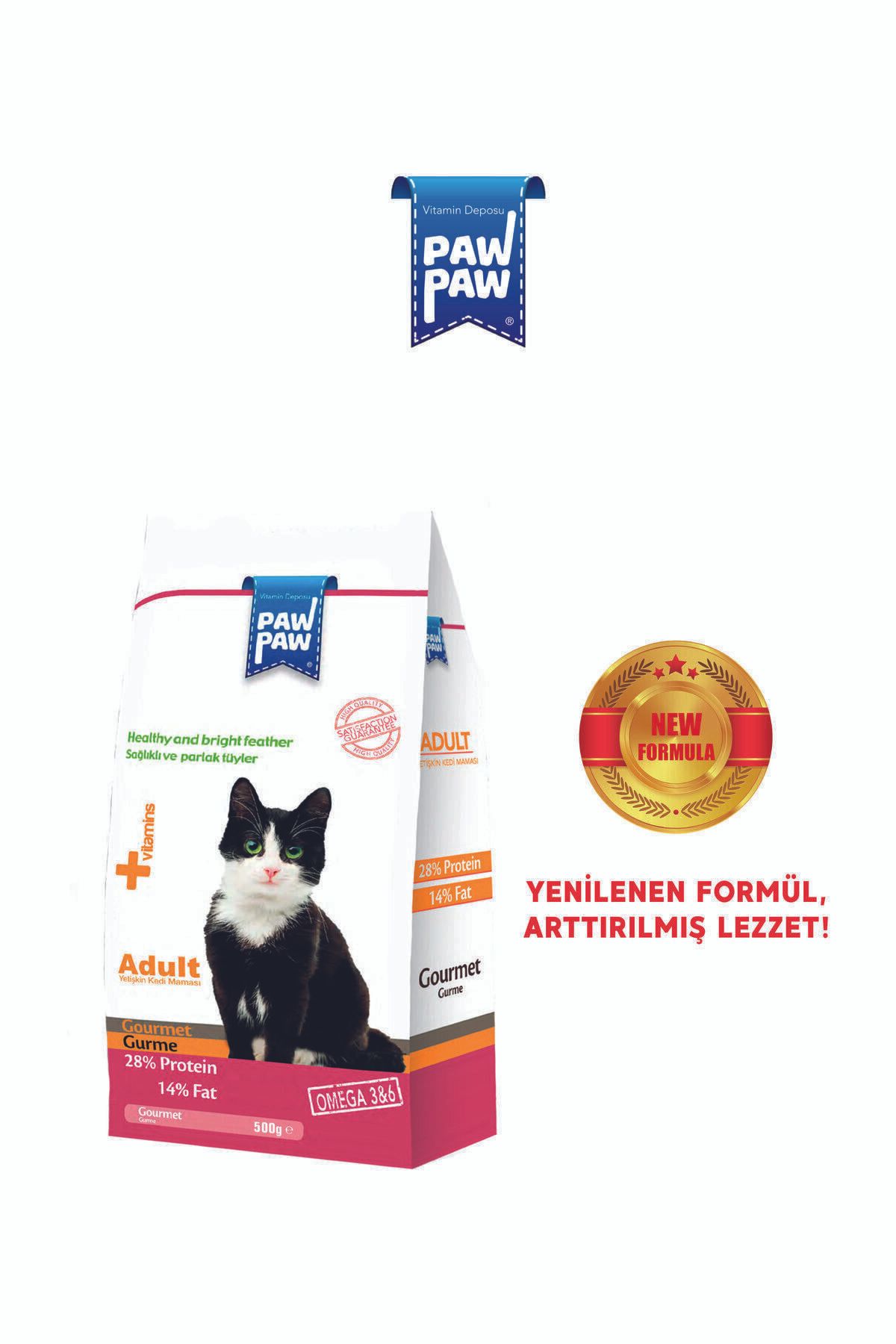 Paw Paw Yetişkin Kedi Maması Gurme 500 gr