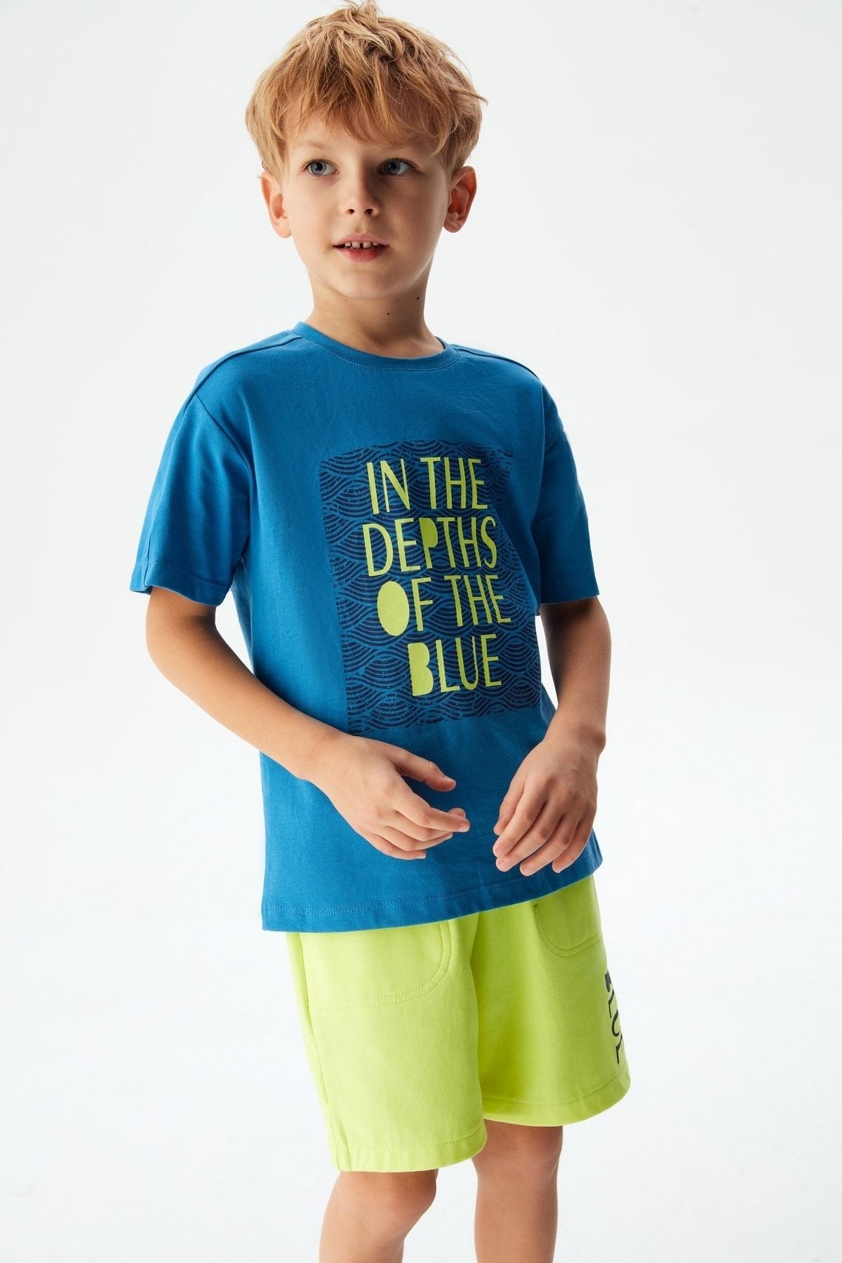 Nk Kids 44527 Erkek Çocuk Mavi Depths Blue T-shirt