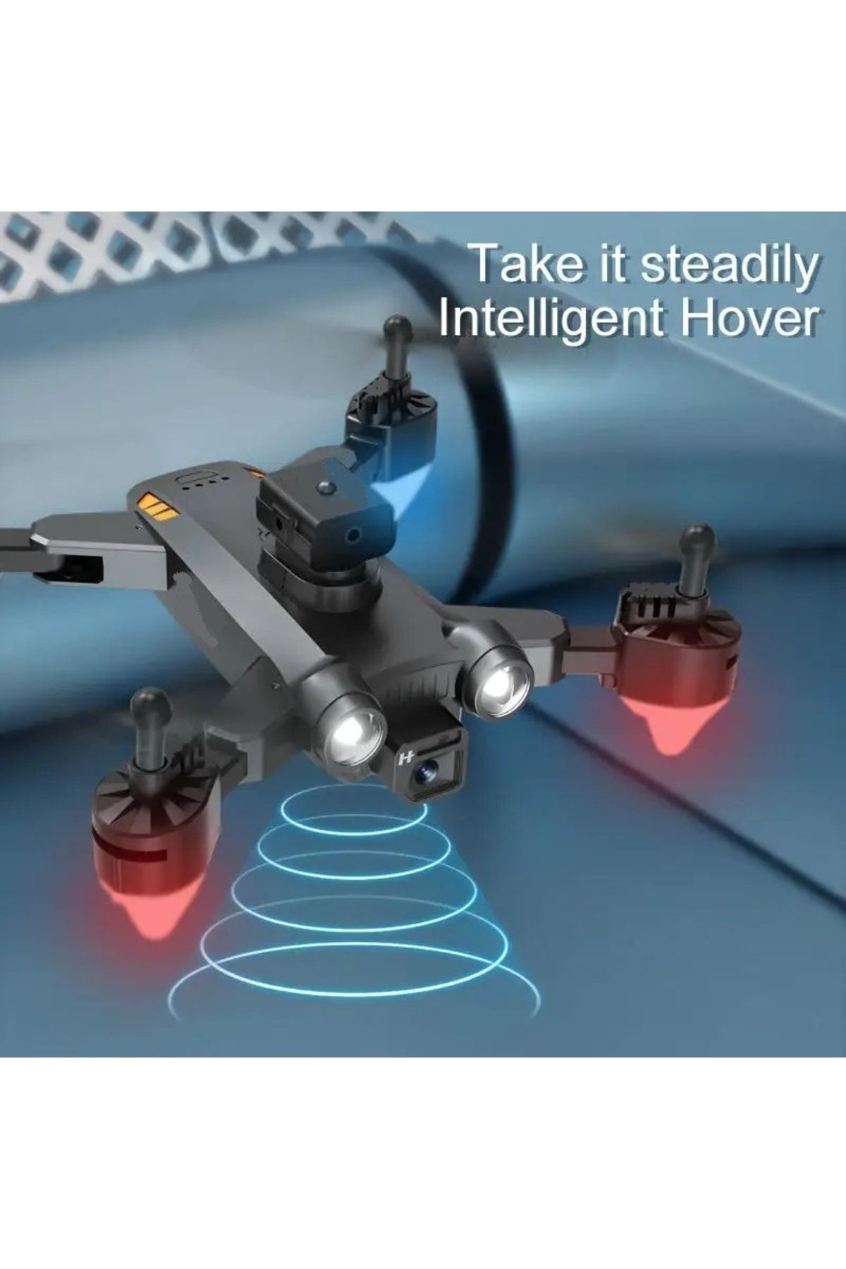 JUNGLEE Çift Kameralı Drone Led Işıklı Wifi App Ve Uzaktan Kumanda Kontrollü Quadcopter Katlanabilir Şarjlı