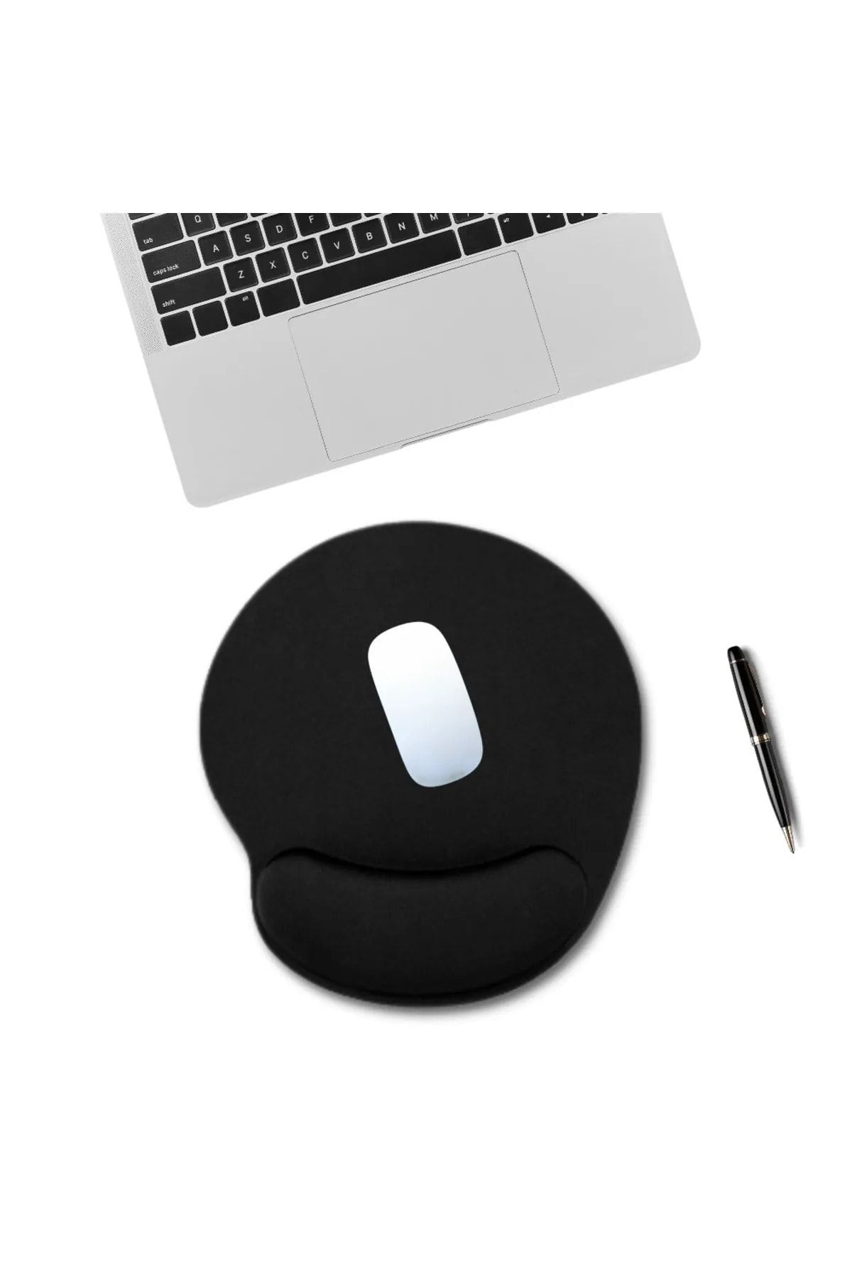 BLACK DEER Bilek Destekli Mouse Pad, Flexible Ergonomik Mouse Pad, Rahat Mouse Pad,kaymaz Taban,siyah